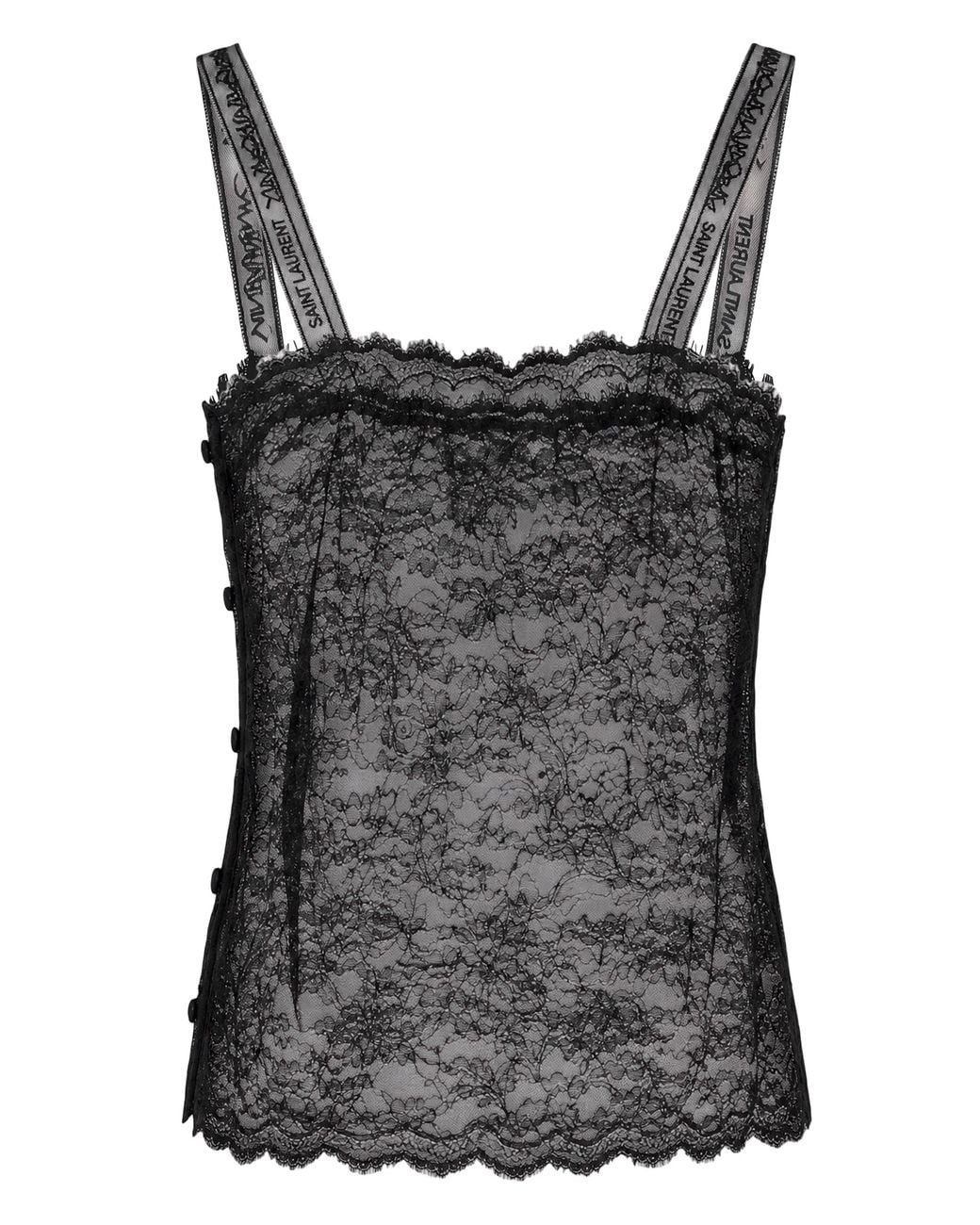 Saint Laurent Black Lace Top