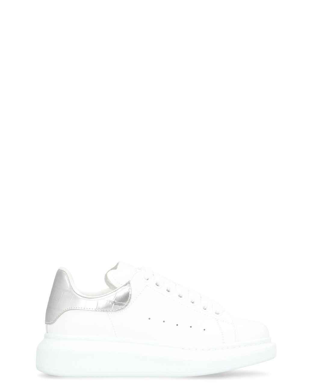 McQueen White Leather Chunky Sneakers