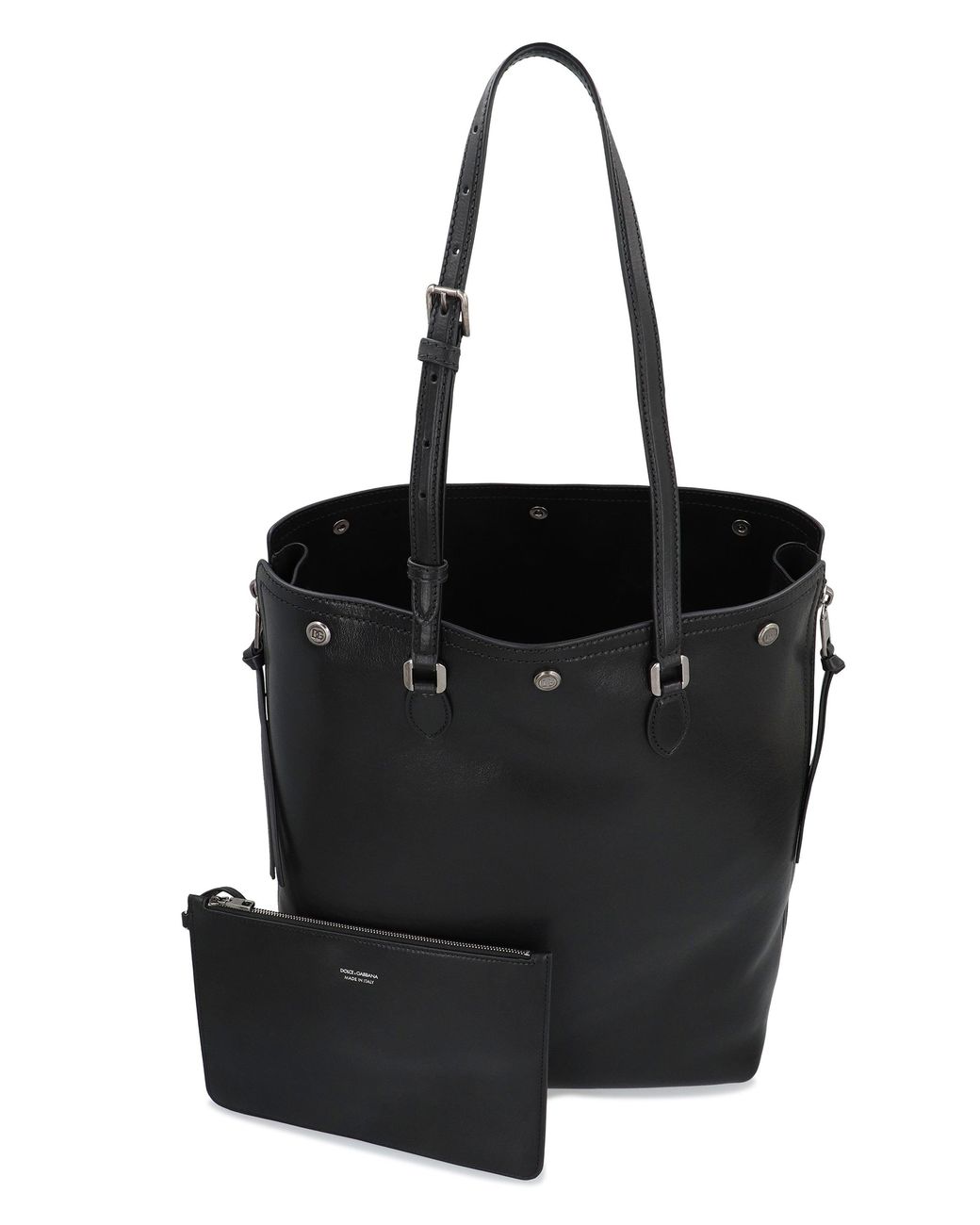 Dolce & Gabbana Black Dolce & Gabbana Leather Shopping Bag for men