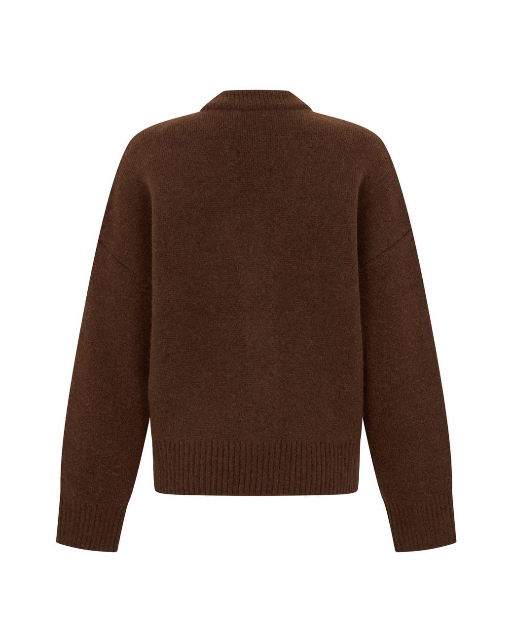 AMI Brown Cardigan With Logo