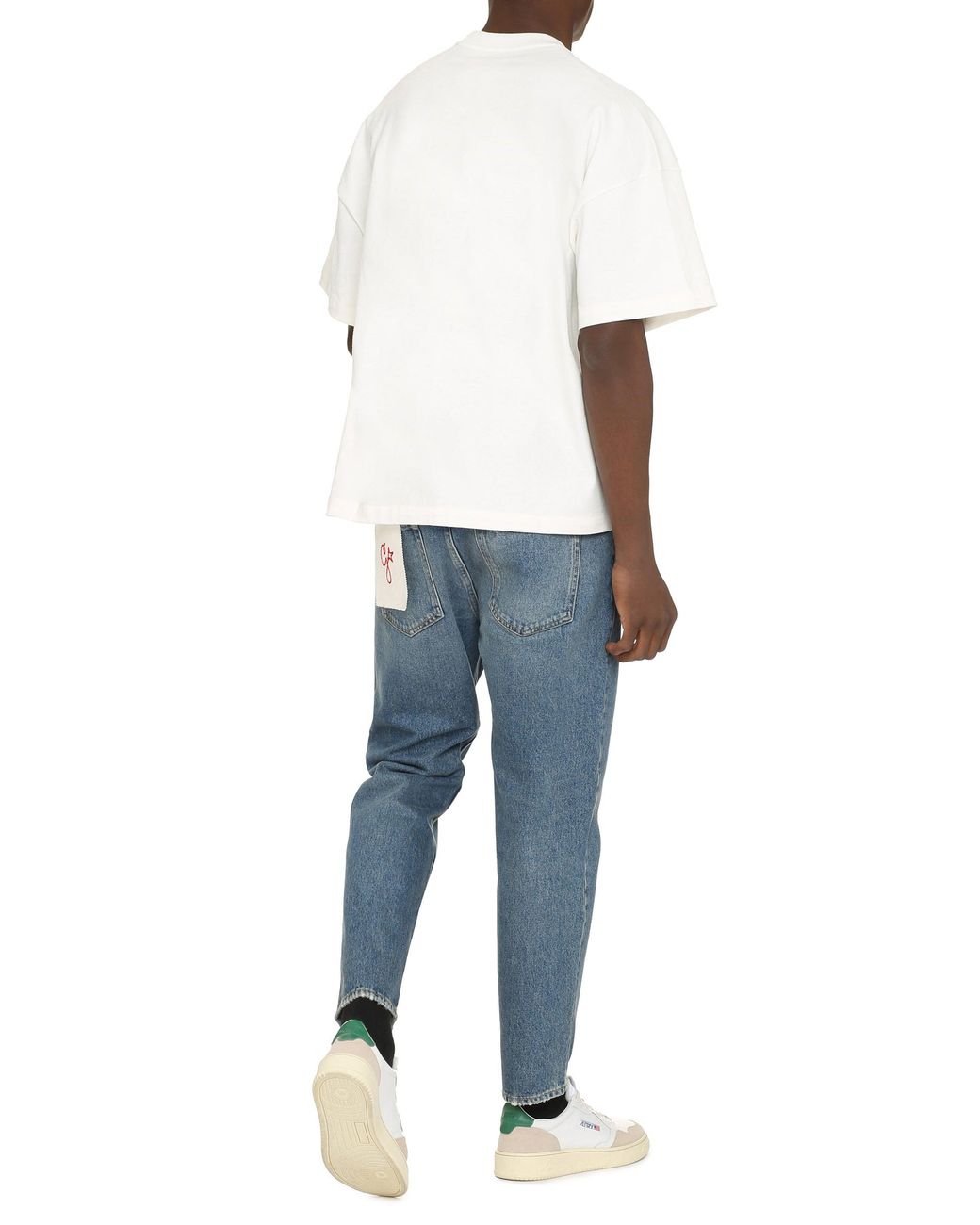 Jil Sander White Logo Print Boxy T-Shirt for men