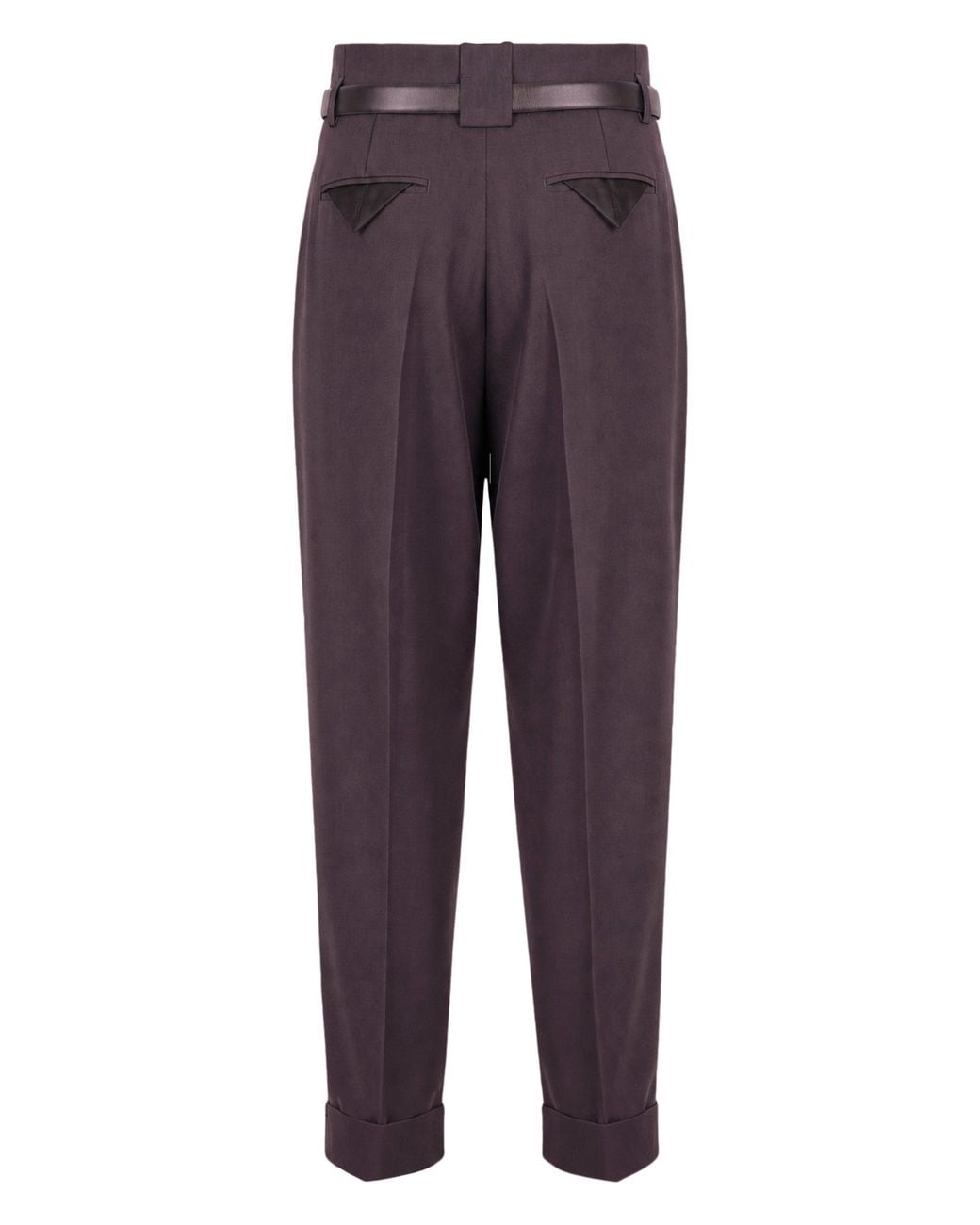 The Attico Purple High-Waisted Pants With Pleats And A Belt