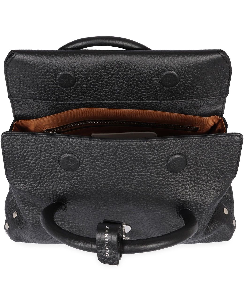 Zanellato Black Dotta Leather Handbag
