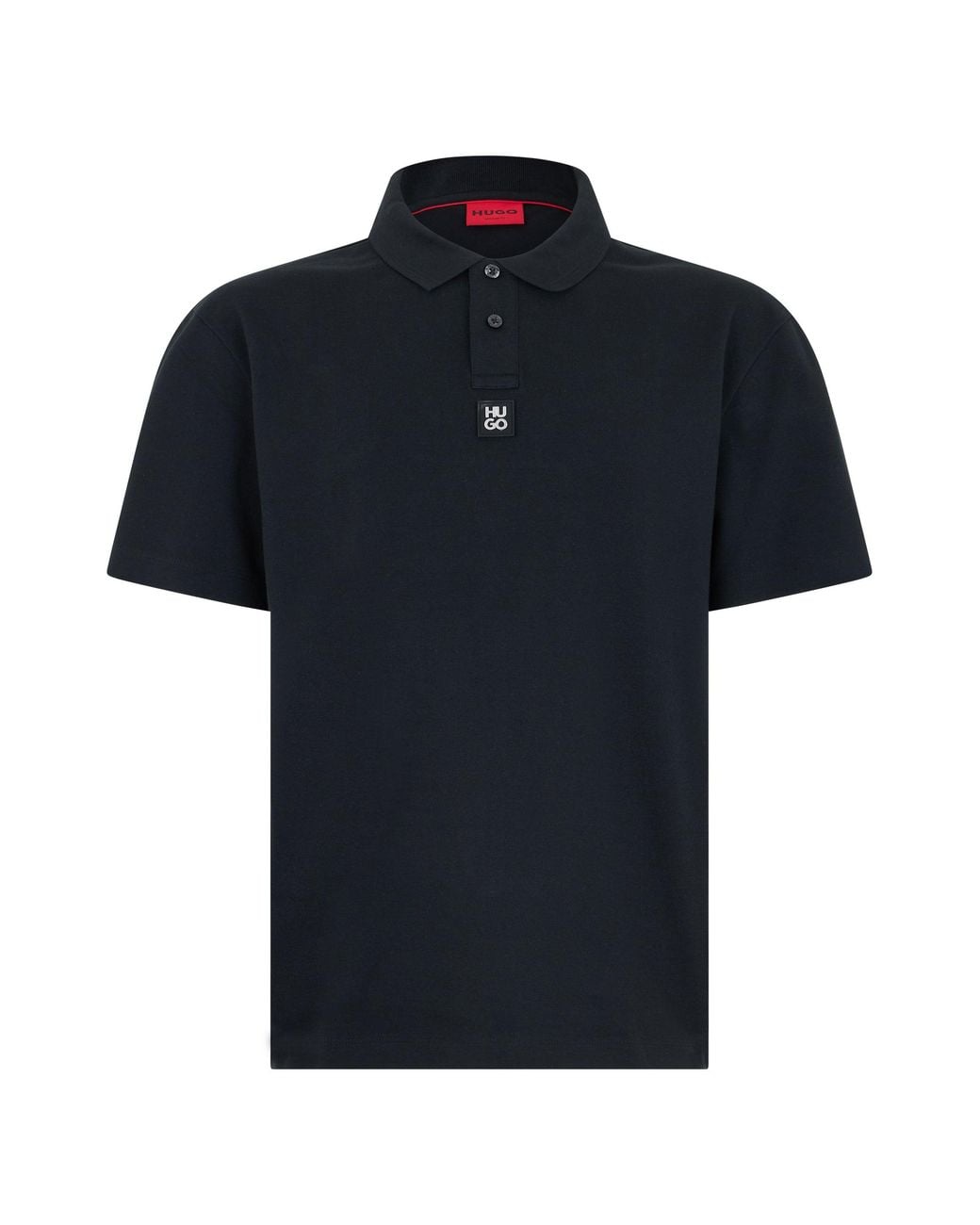 Boss Black Cotton Polo With Short Sleeves for men