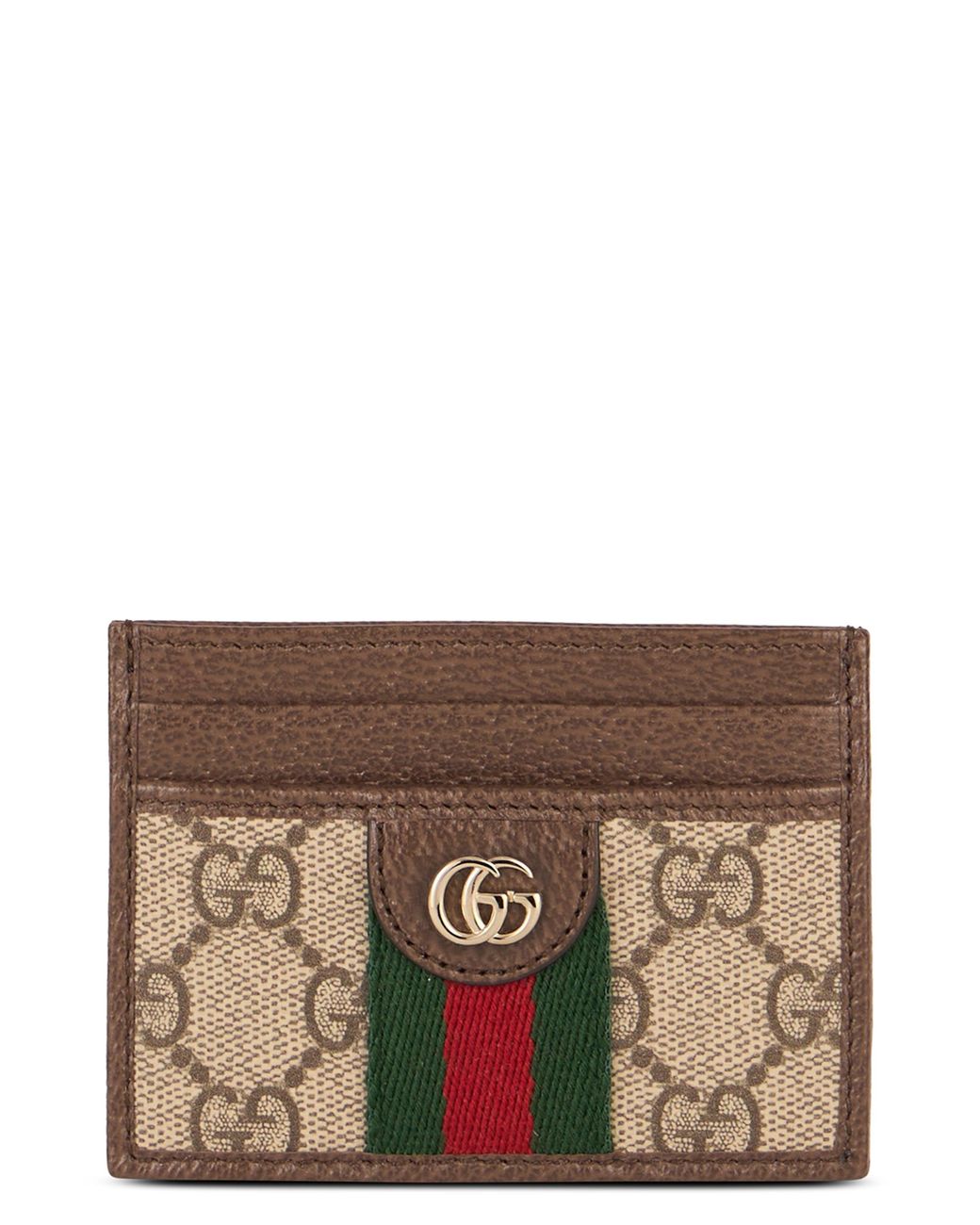 Gucci Brown Cardholder Ophidia Gg Supreme Polyurethane Wallets & Purses