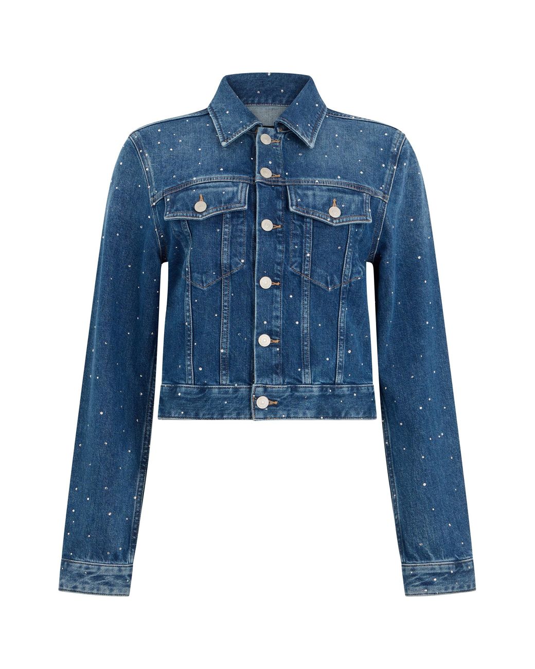 7 For All Mankind Blue Denim Jacket Cotton