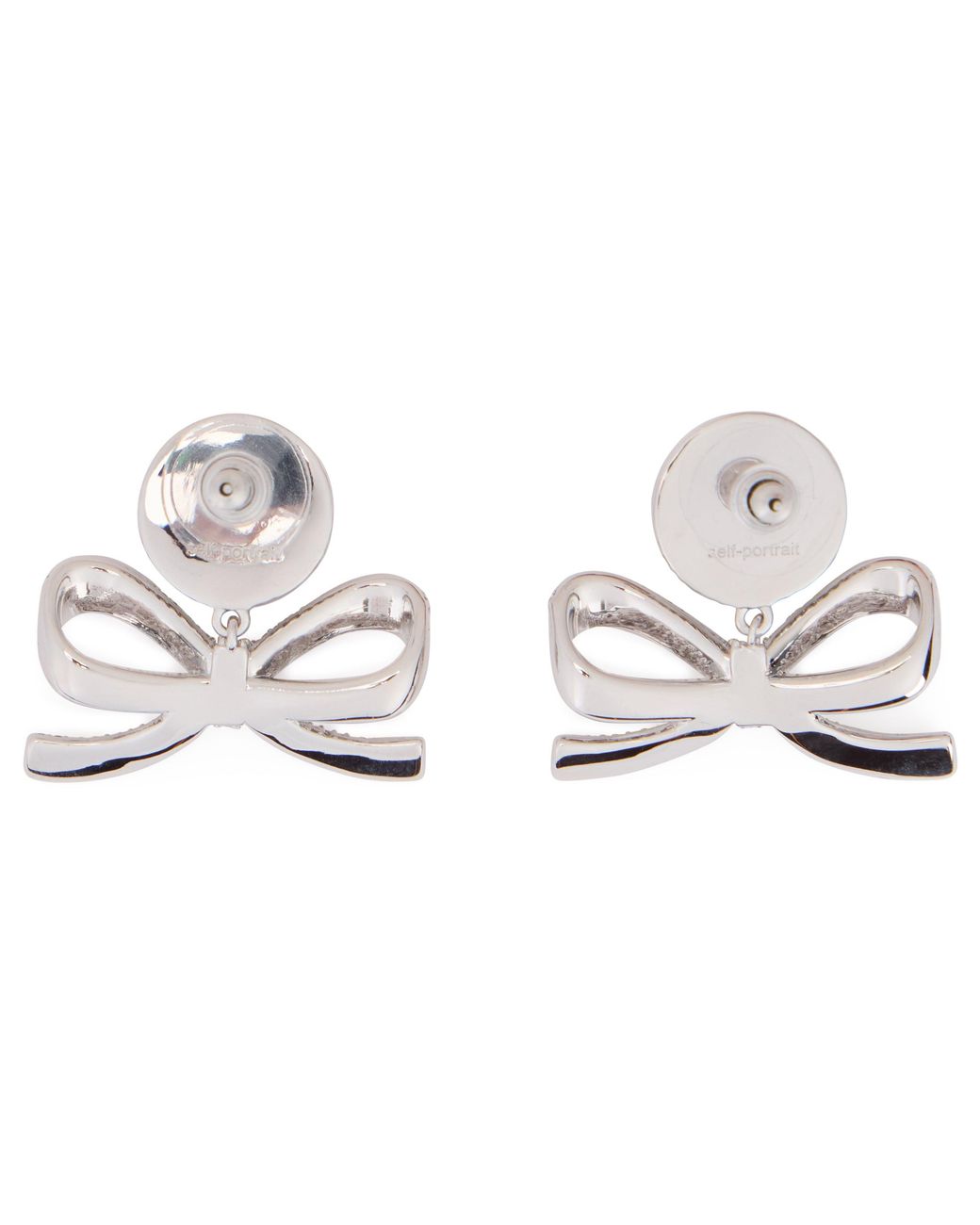 Orecchini con fiocco e perla di Self-Portrait in White