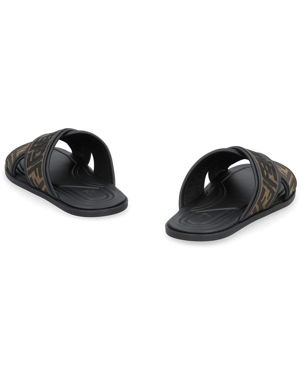 Slide di Fendi in Black da Uomo
