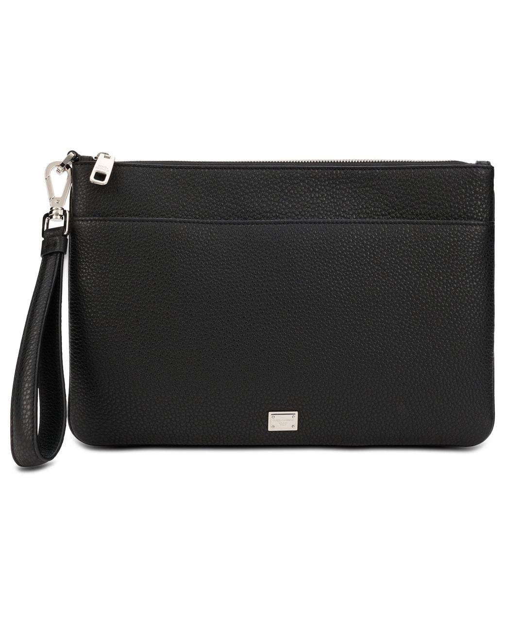 Dolce & Gabbana Black Leather Pouch for men