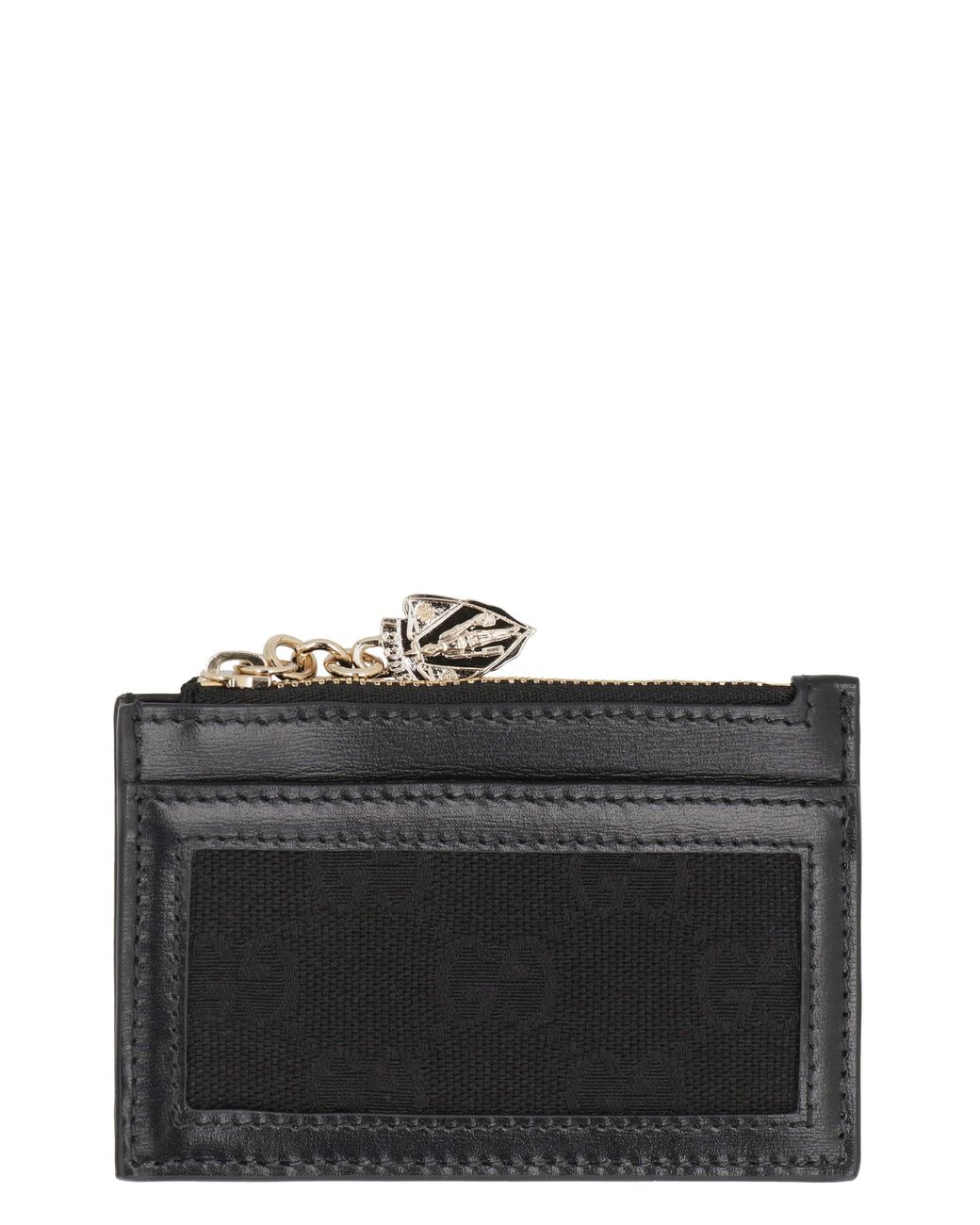 Gucci Black Gg Fabric Card Holder