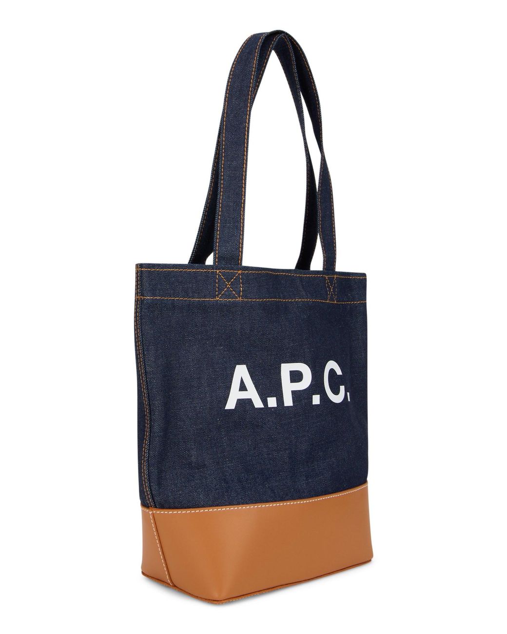 A.P.C. Blue Tote Bag Cotton