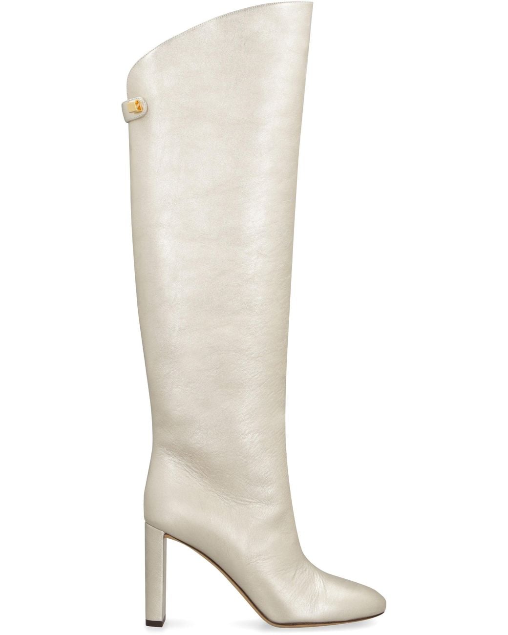 Maison Skorpios White Adriana Leather Boots