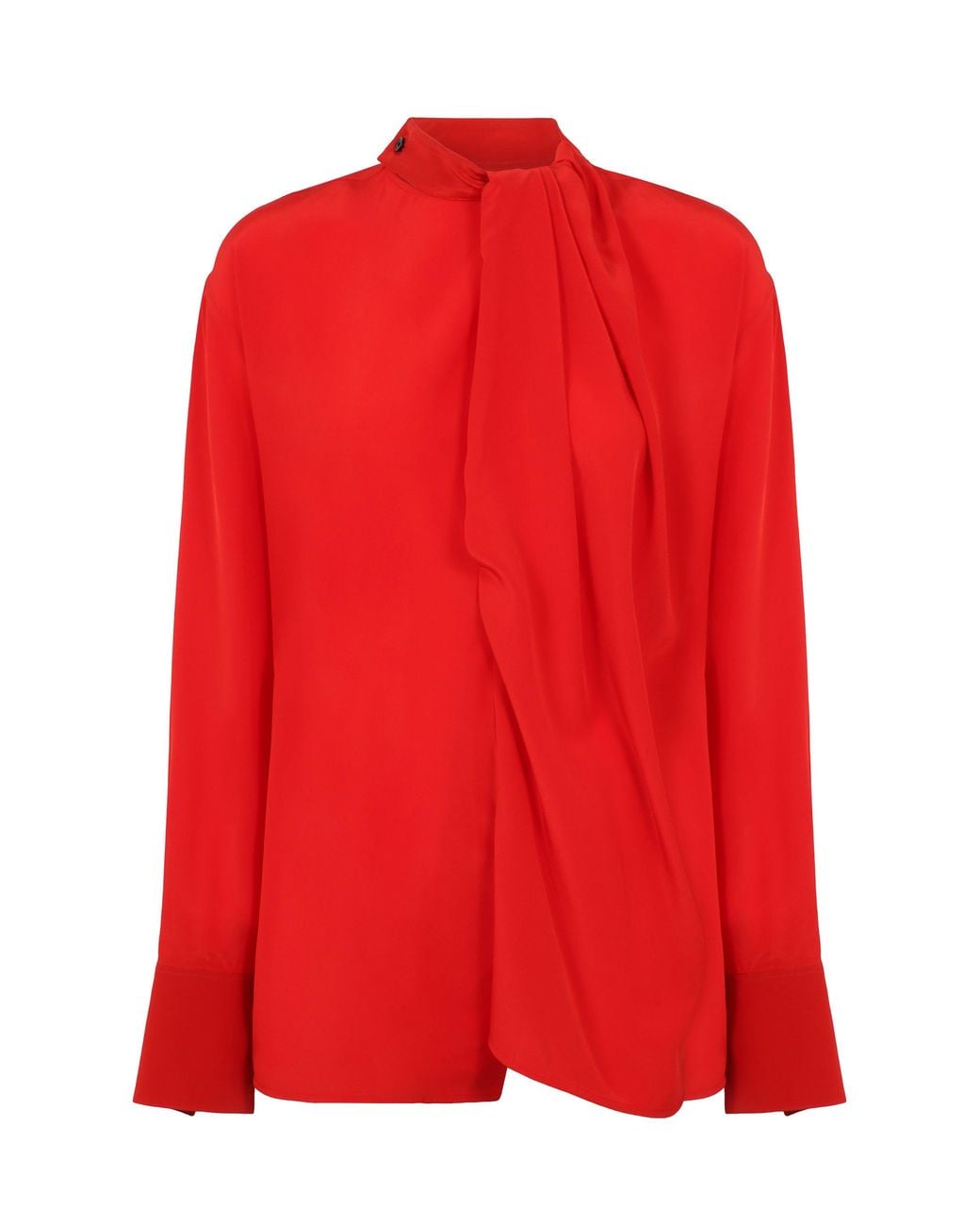 Victoria Beckham Red Silk Blouse
