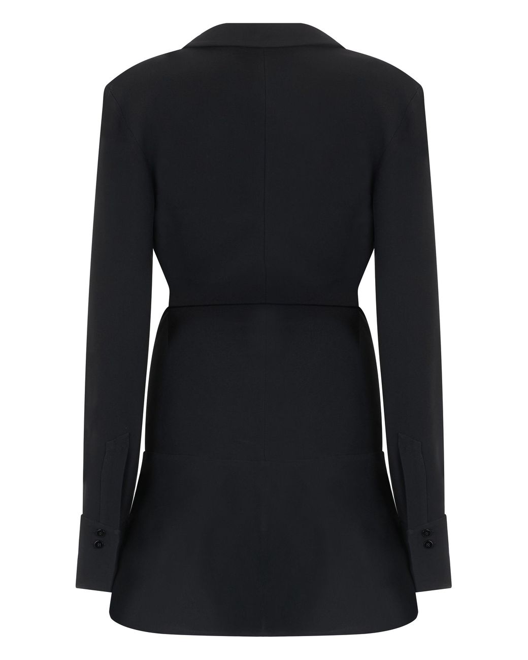 The Attico Black Dress Crepe Chemisier Viscose