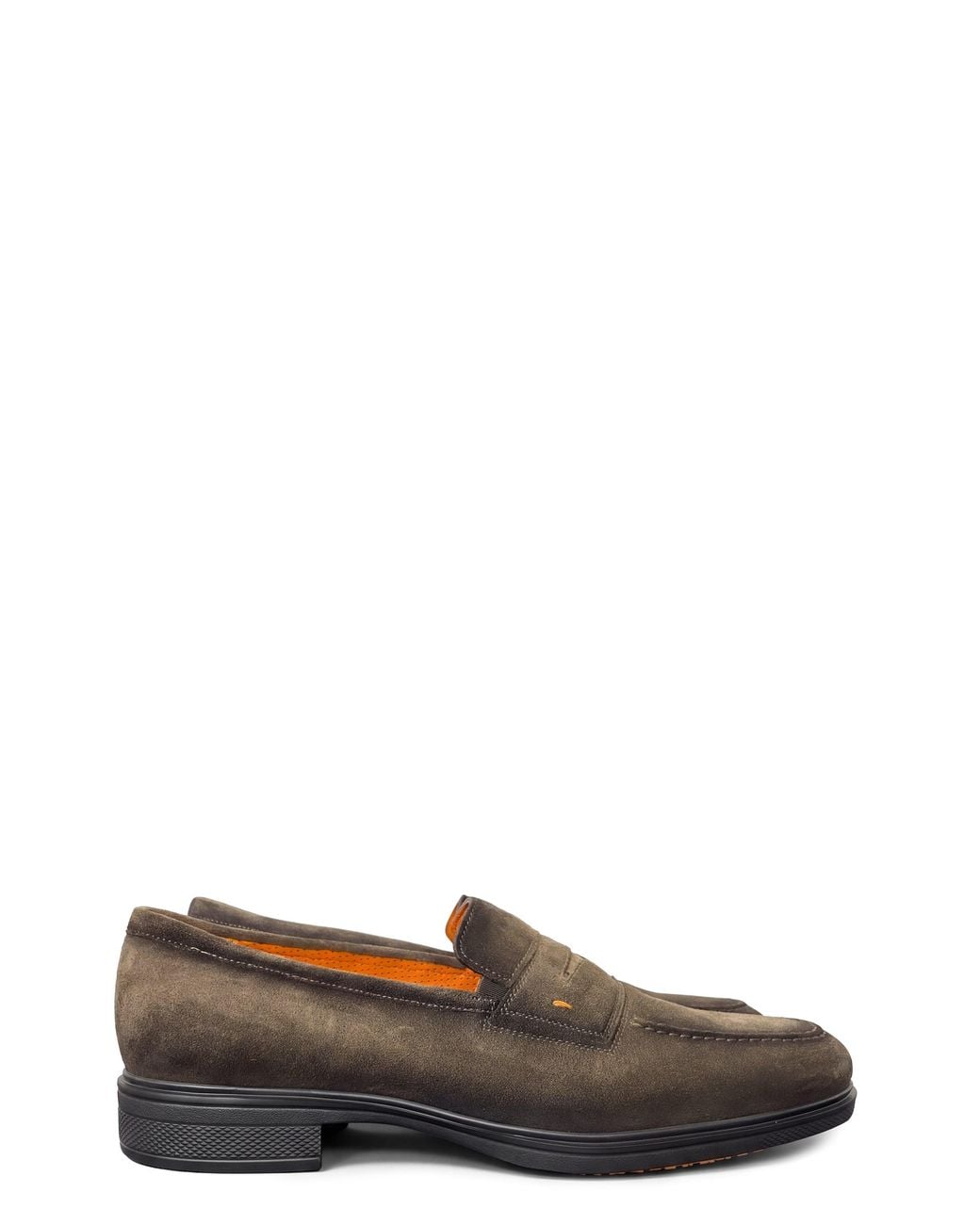 Santoni Brown Penny Loafers for men