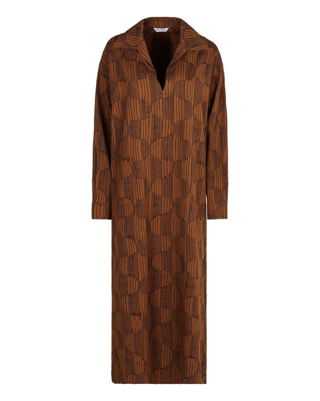 Max Mara Brown Edwige Cotton Mini-Dress