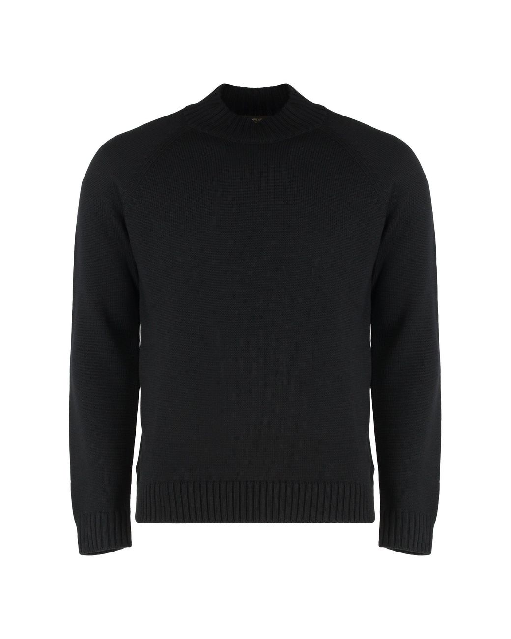 Slowear Black Sweater With Crew Neck for men