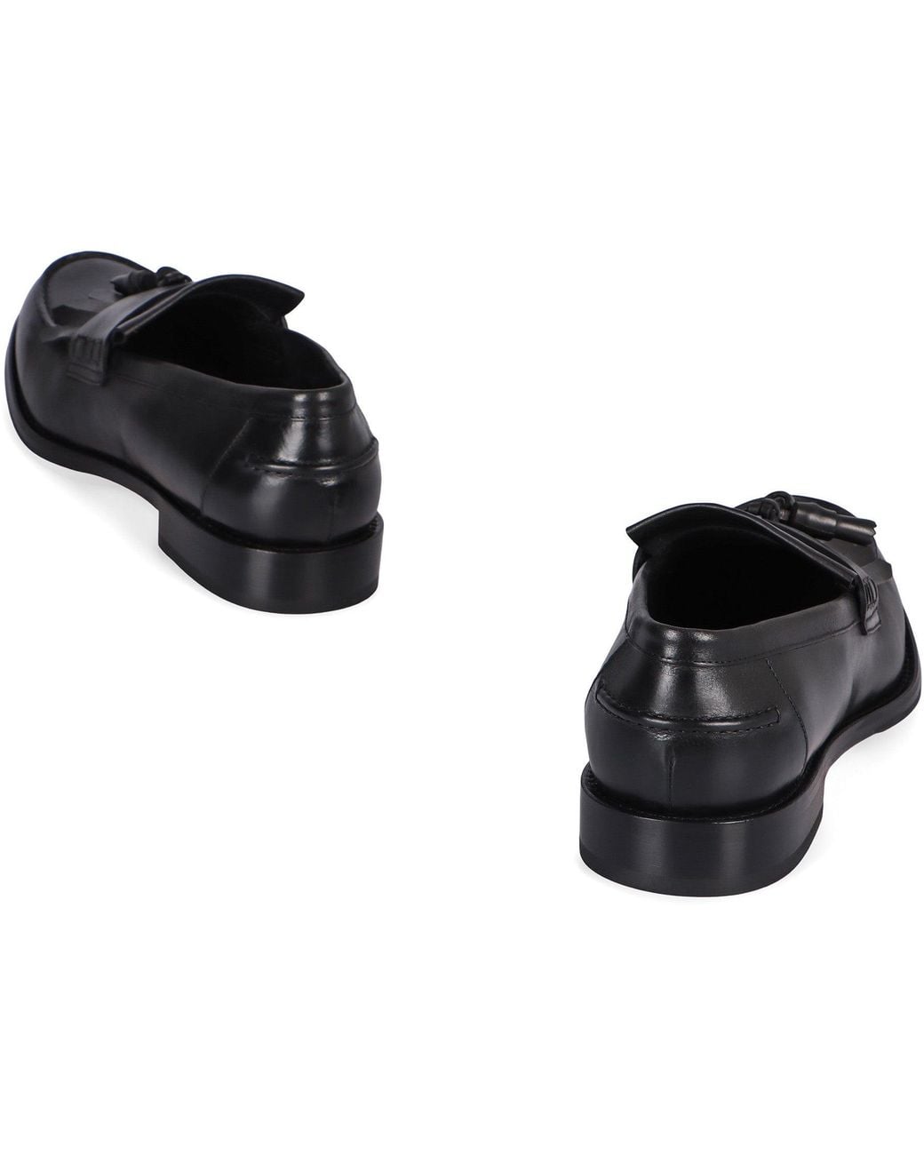 Doucal's Black Leather Moccasins for men