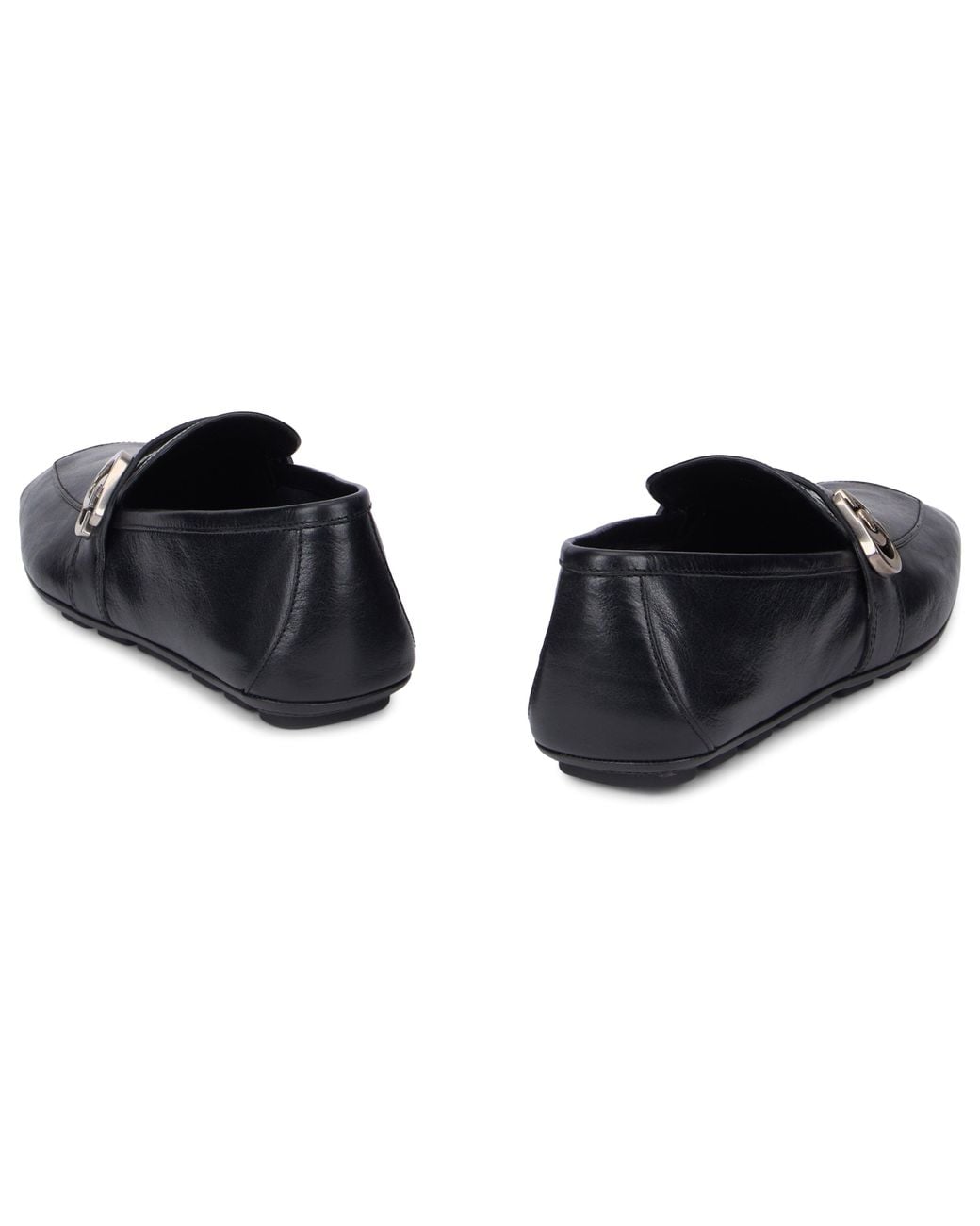 Gucci Black Leather Loafers With Logo for men