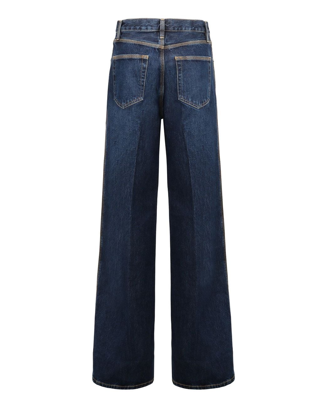 FRAME Blue Jeans Wide-Leg Cotton