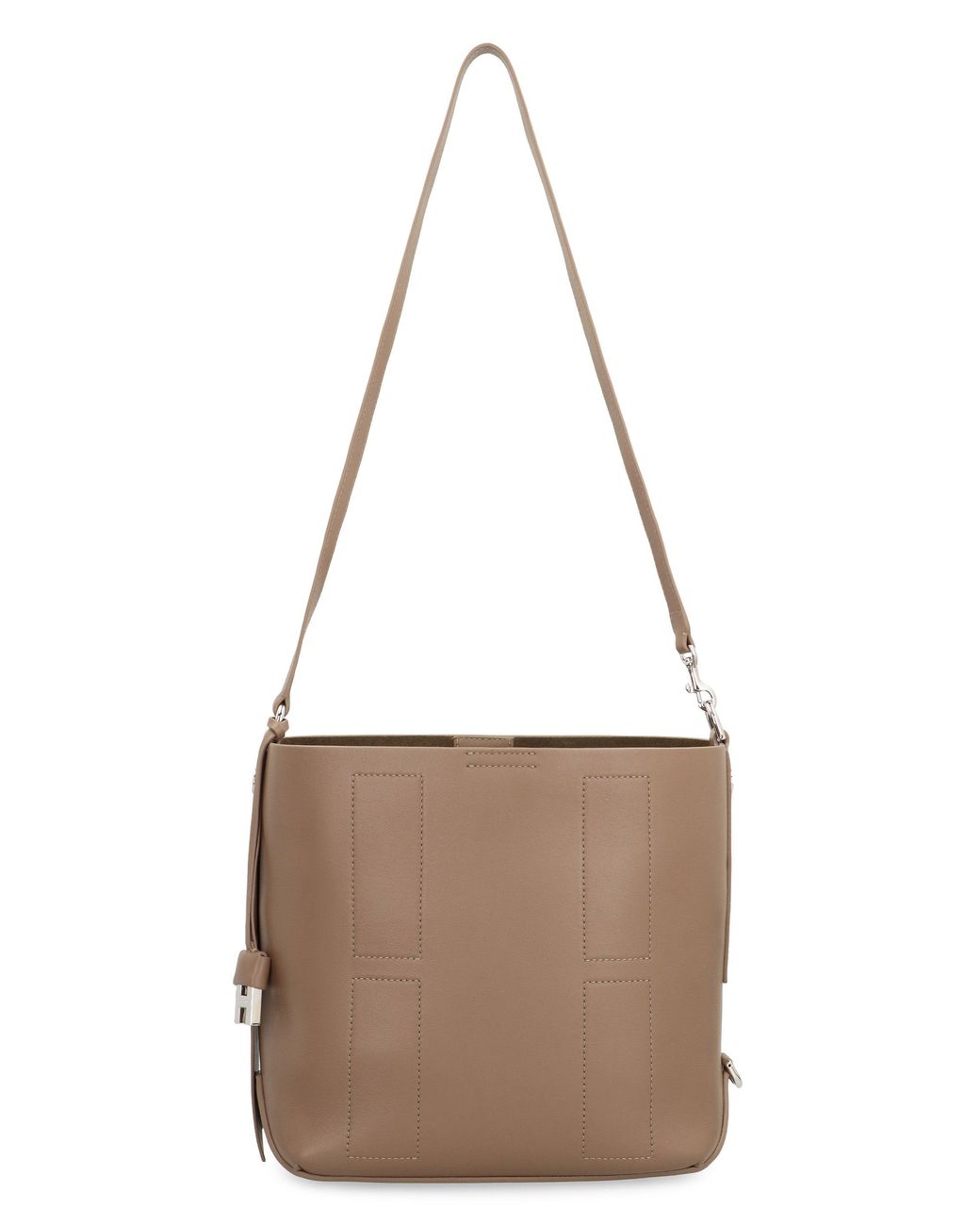 Hogan Brown Hobo Bag Hocket Piccola Calf Leather Shoulder