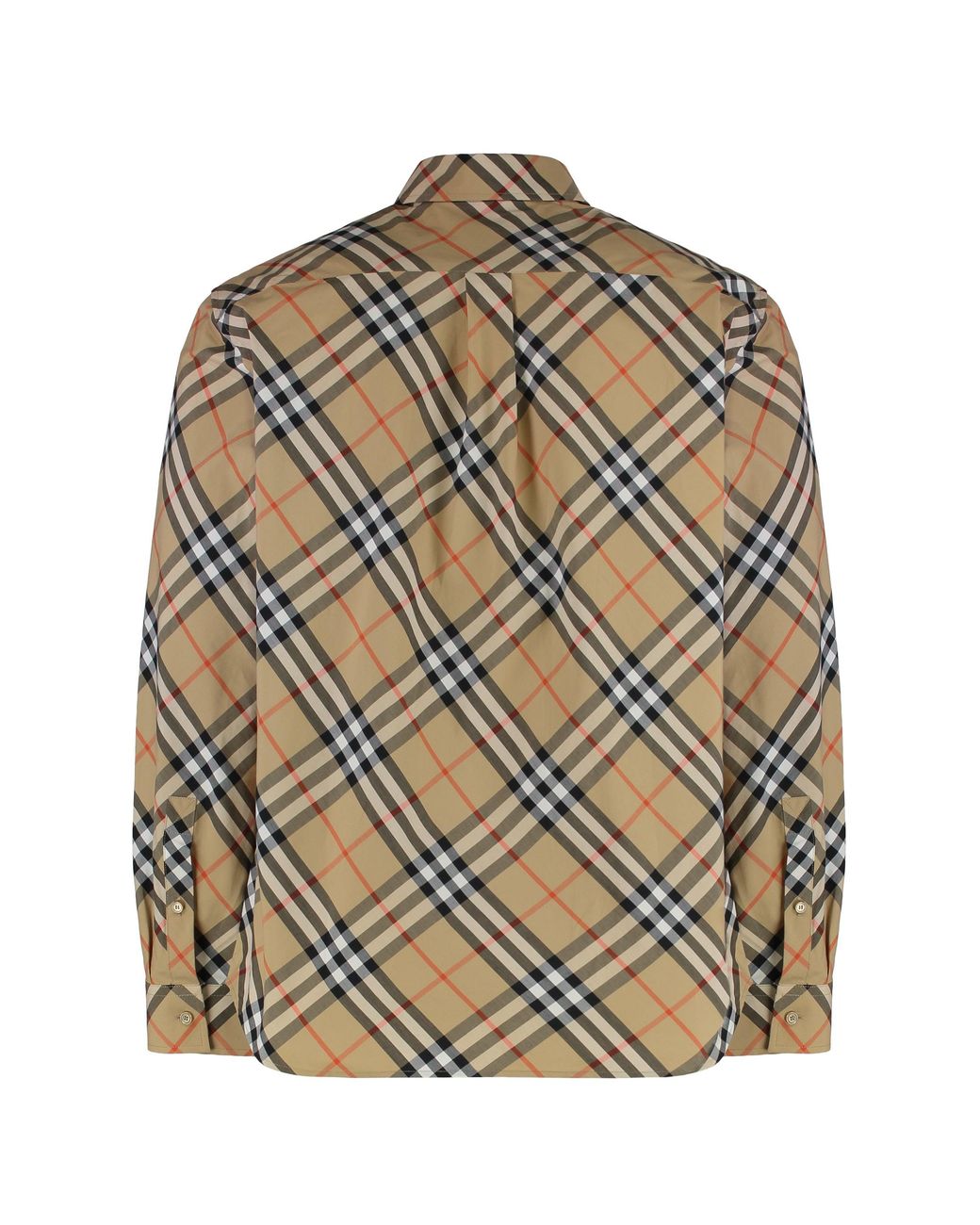 Burberry Gray Check Cotton Shirt for men