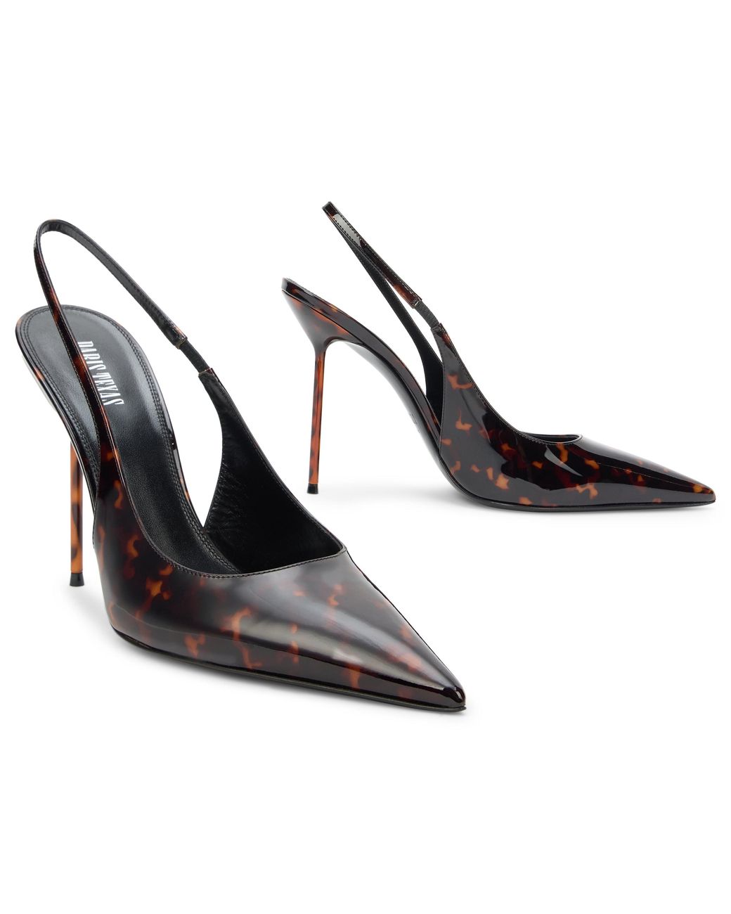 Paris Texas Black Slingback With High Heel