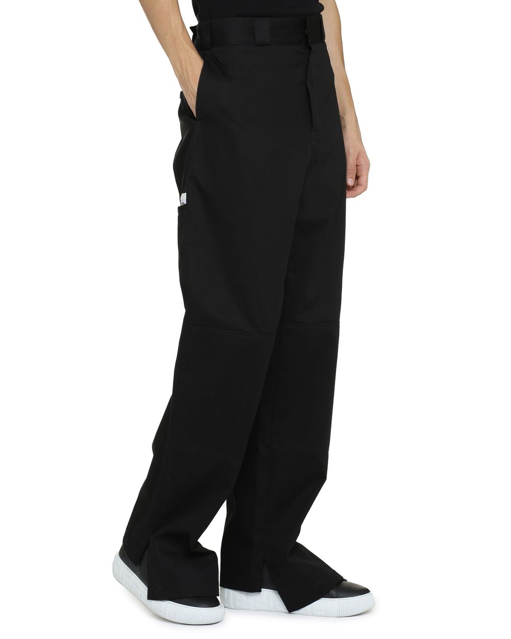 Palm Angels Black Cotton Cargo-Trousers for men