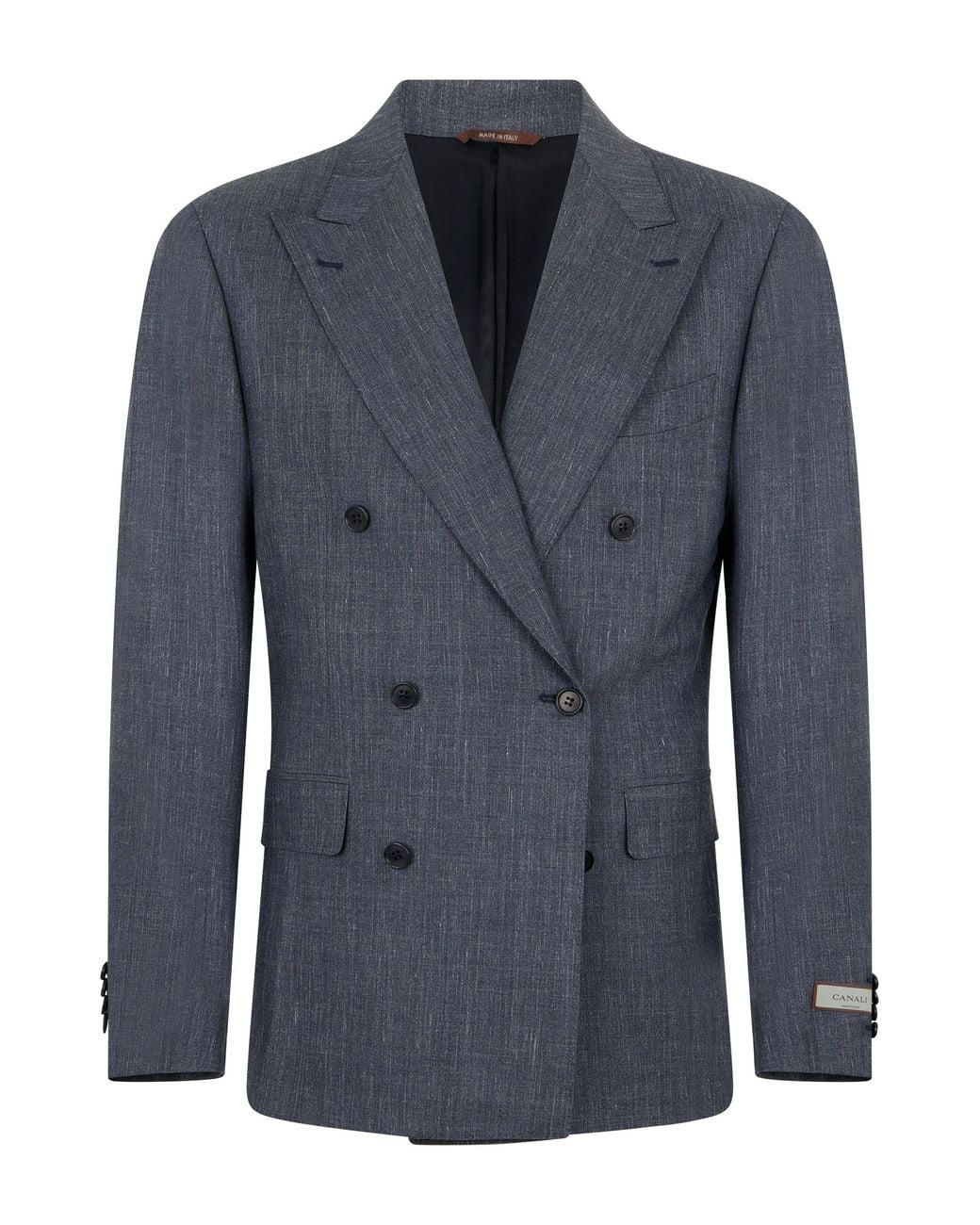Canali Blue Double-Breasted Jacket for men