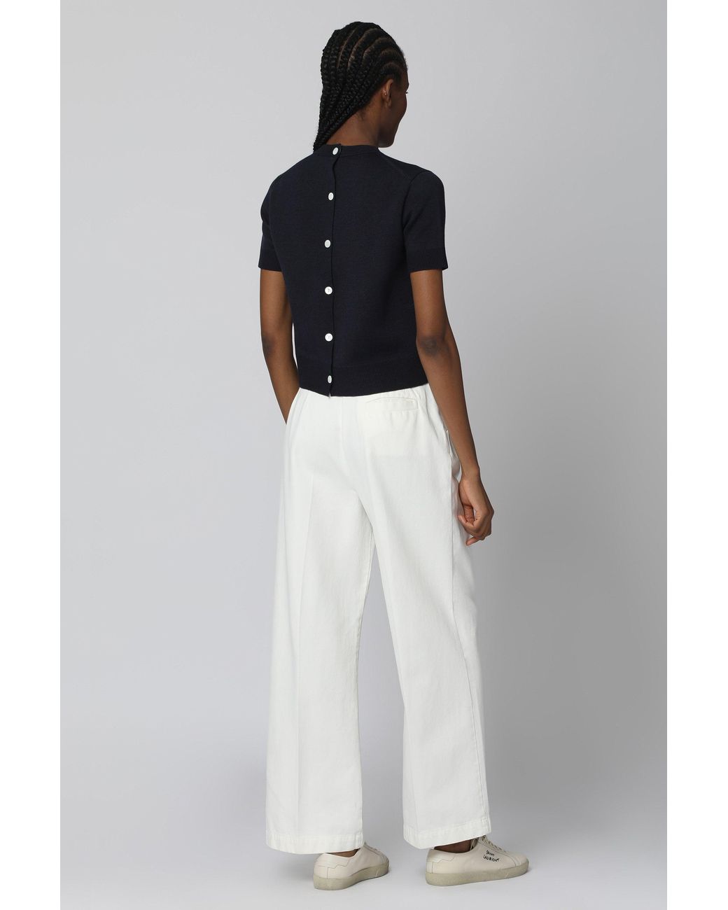 Fabiana Filippi White Trousers Viscose Acetate Straight