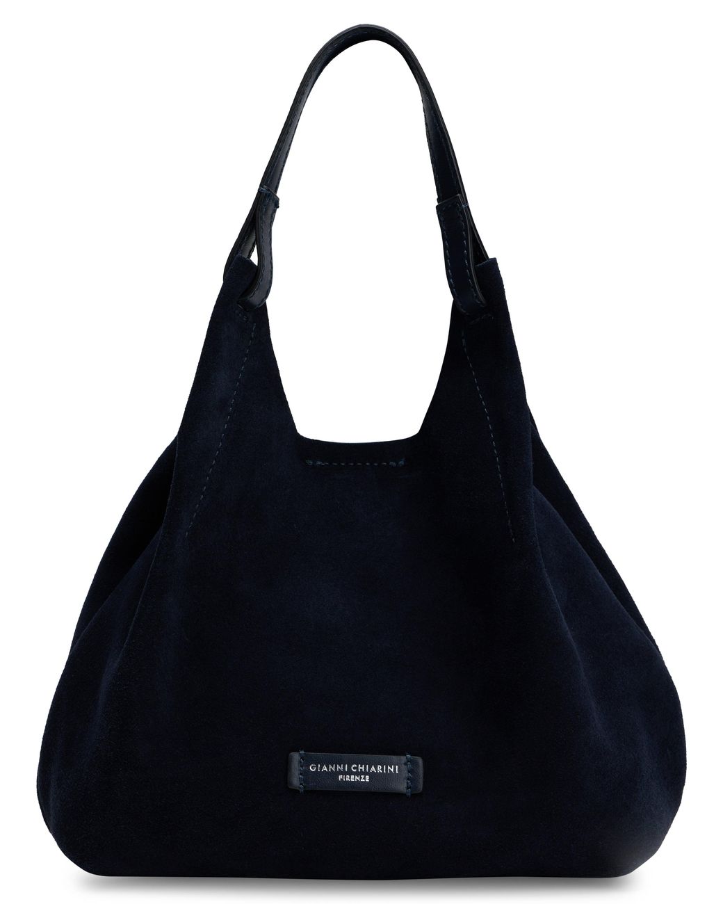 Gianni Chiarini Blue Suede Tote Handbag