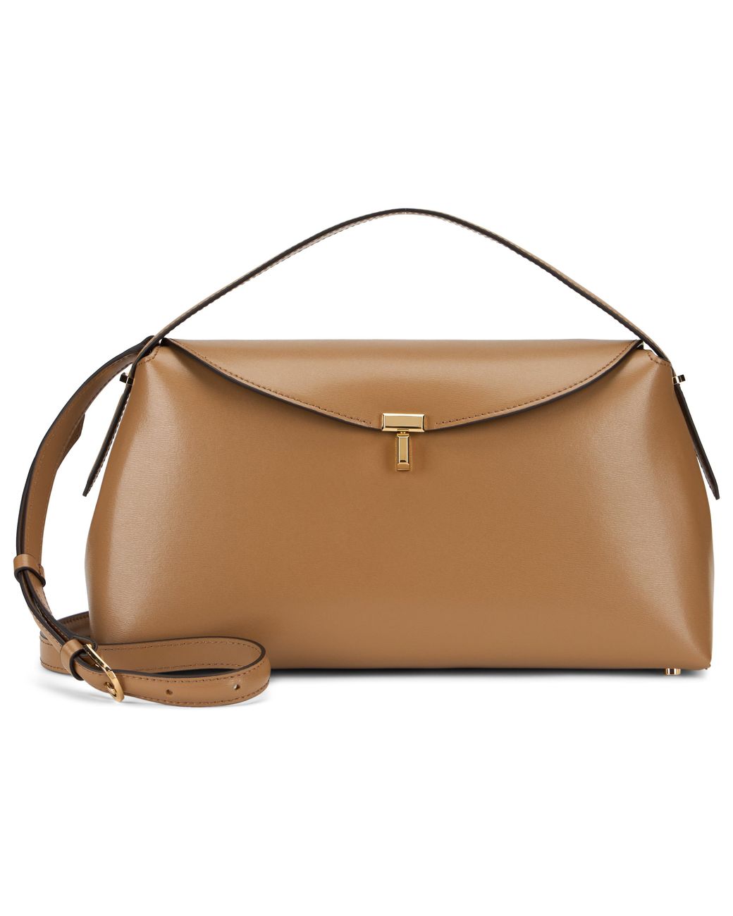 Totême Brown T-Lock Handbag