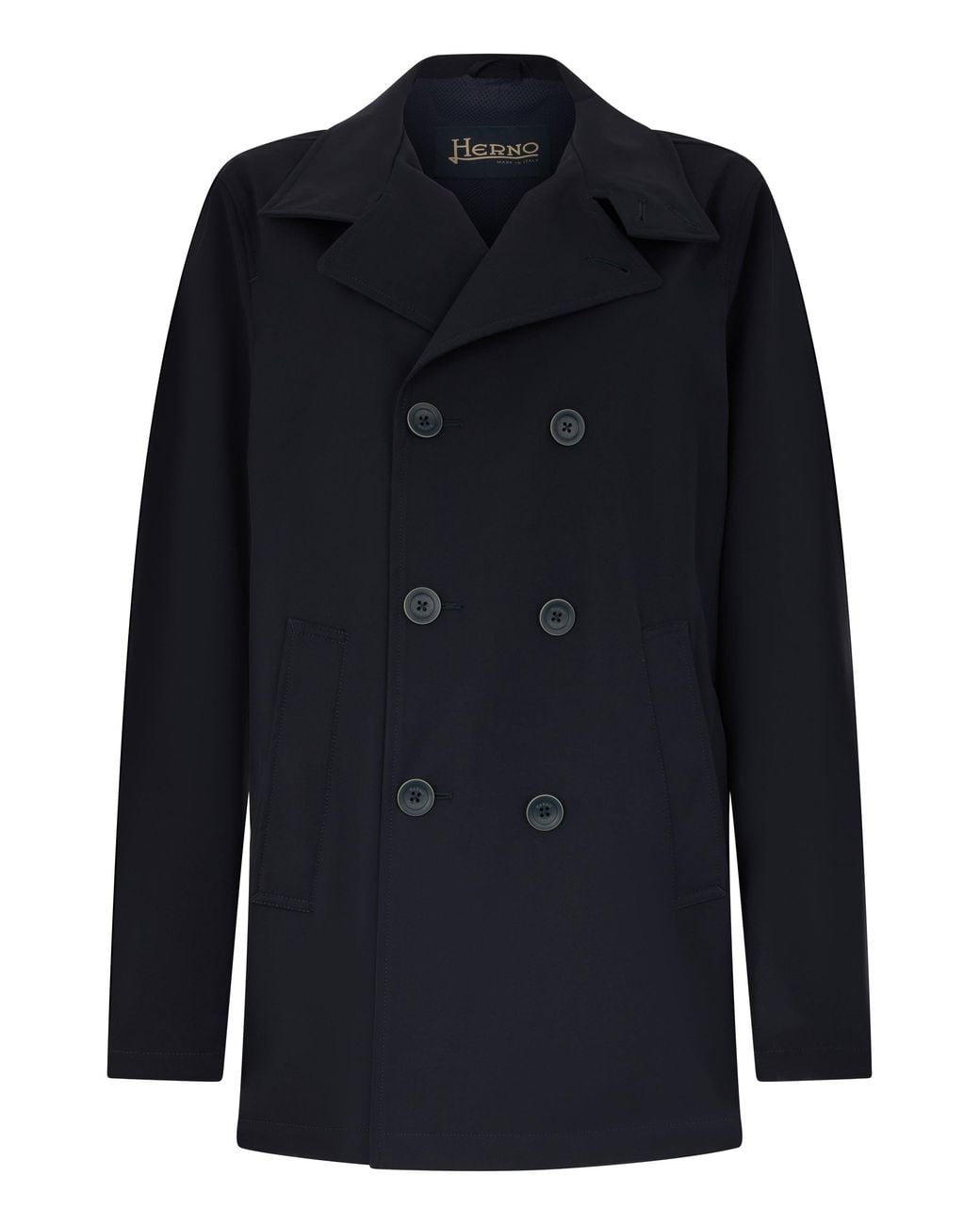 Herno Blue Double-Breasted Jacket for men