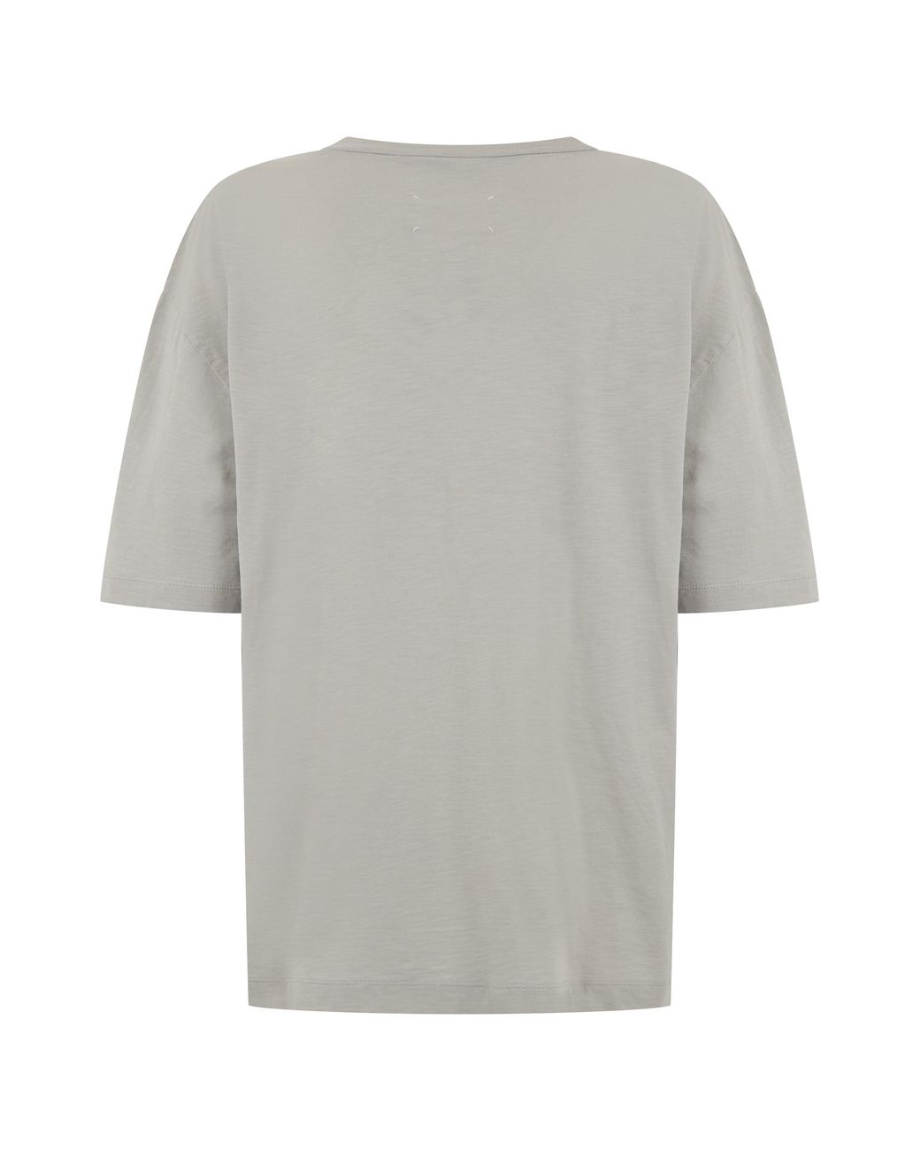 Maison Margiela Gray Cotton T-Shirt With Print for men