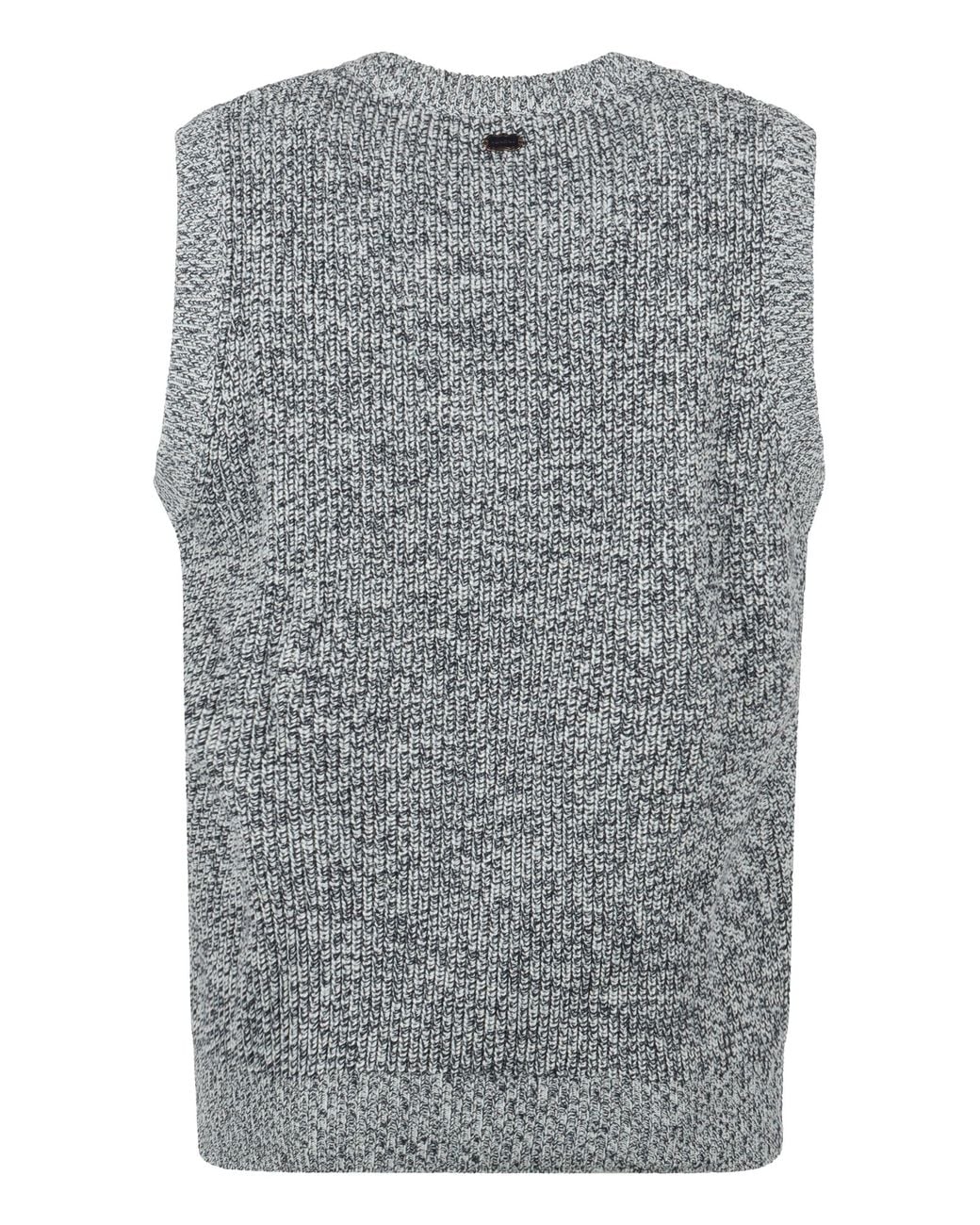 Agnona Gray Knitted Vest for men