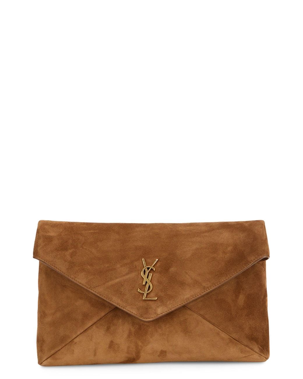 Saint Laurent Brown Large Cutch Envelope