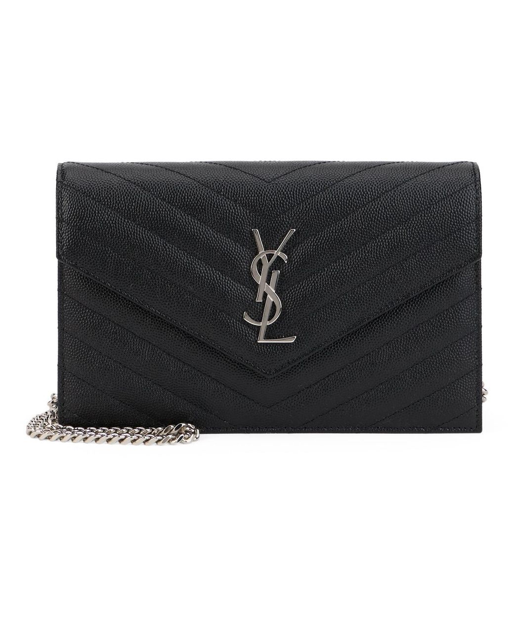 Saint Laurent Black Shoulder Bag With Monogram