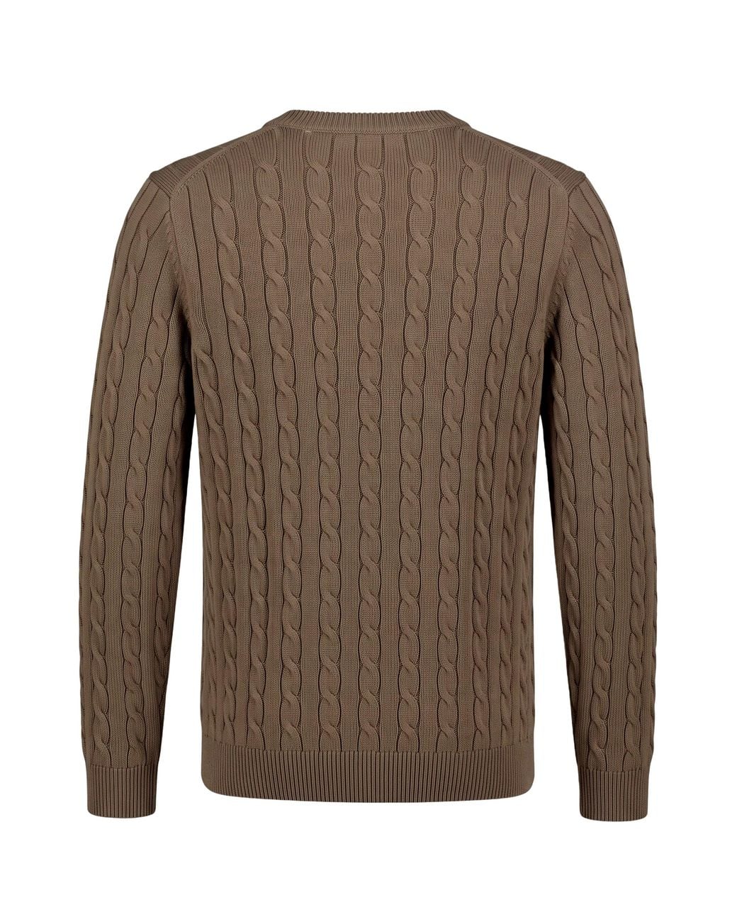 Gant Brown Cable Knit Sweater for men