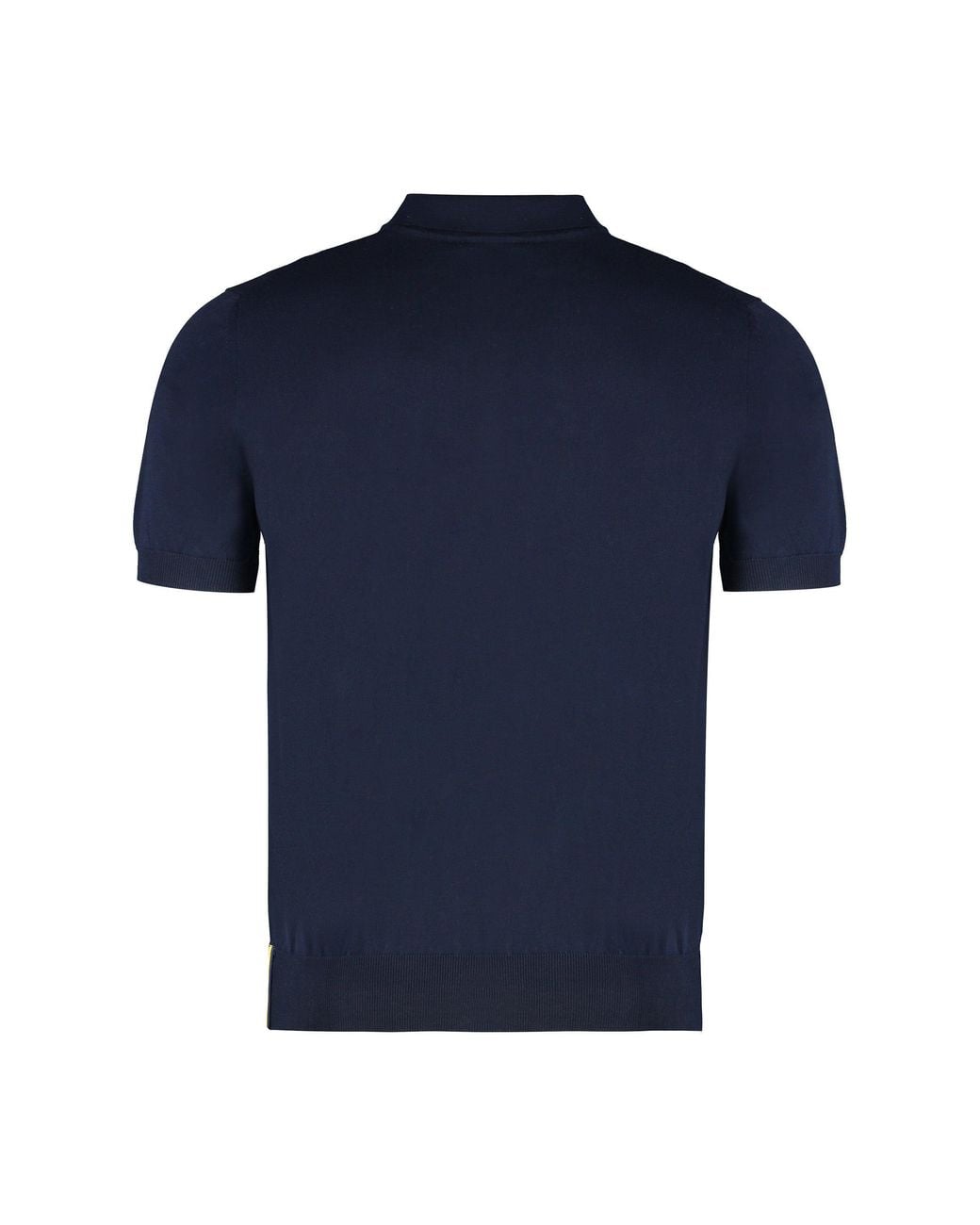 K-Way Blue Pleyne Knitted Cotton Polo Shirt for men