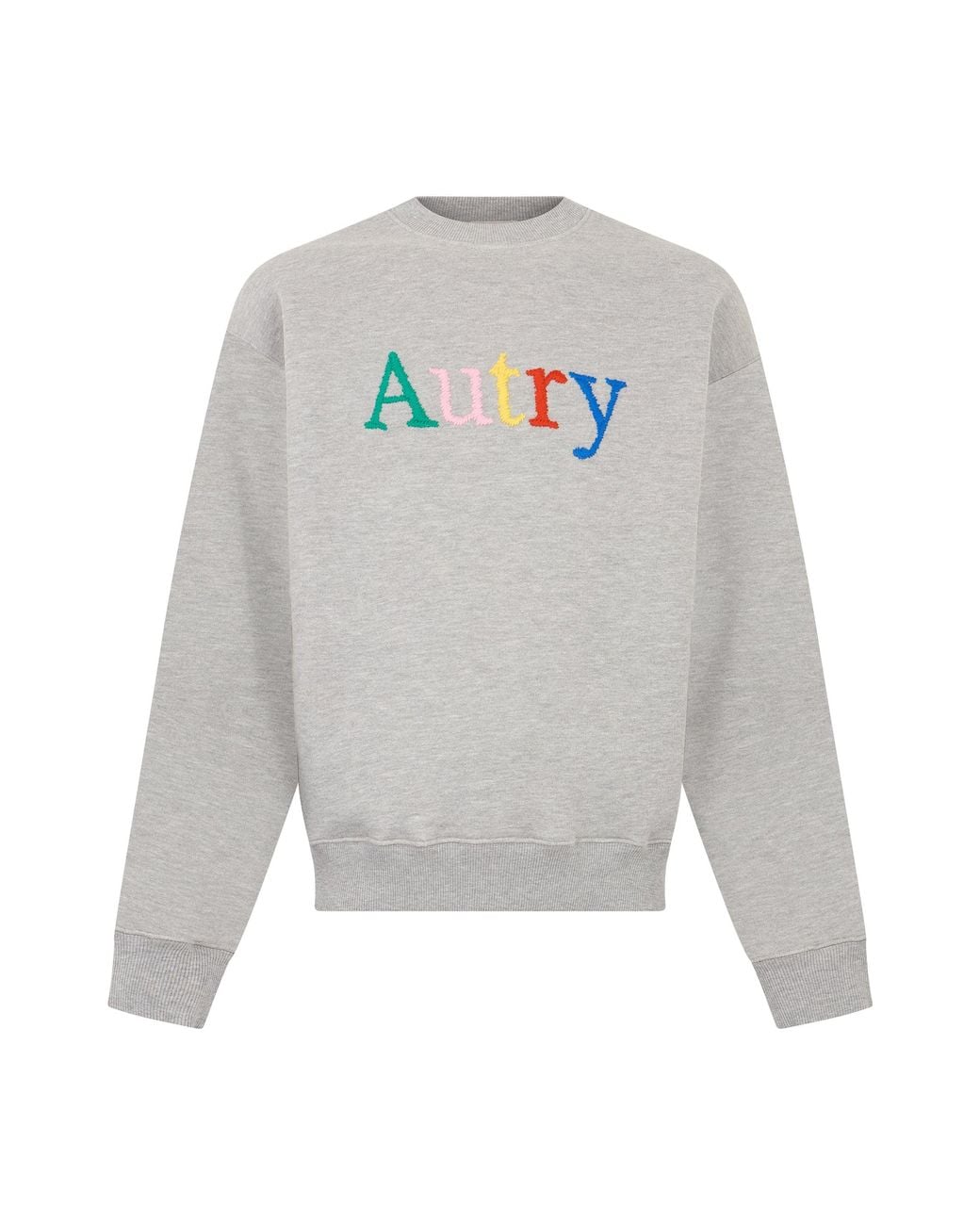 Autry White Embroidered Logo Sweatshirt