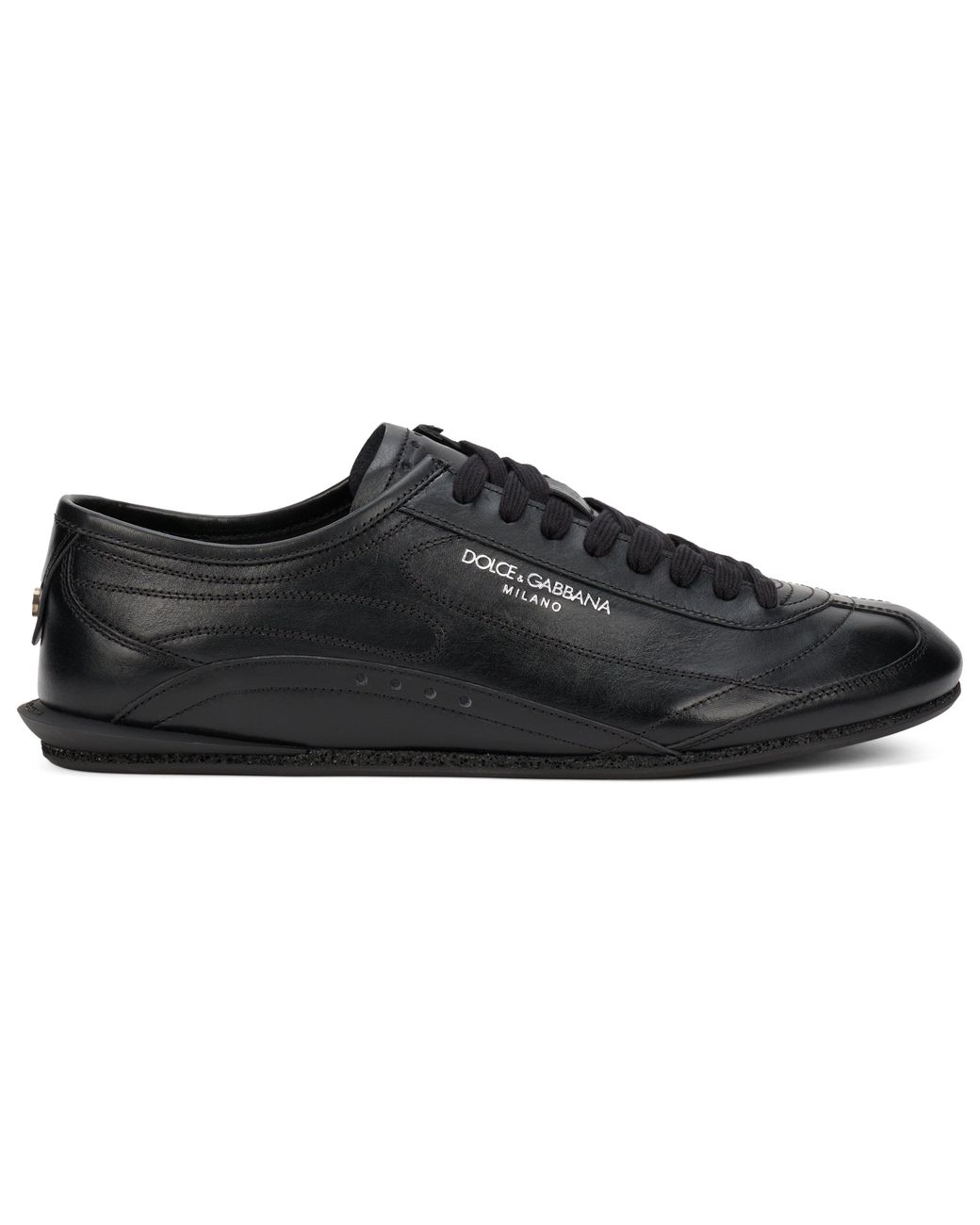 Dolce & Gabbana Black Leather Sneakers for men