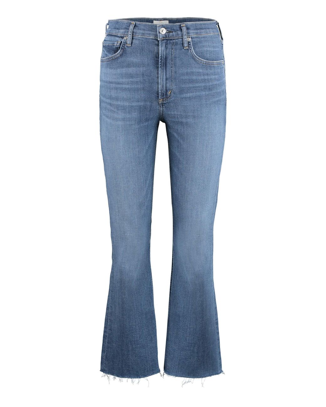 Citizens of Humanity Blue Isola Cropped Jeans Cotton Flared