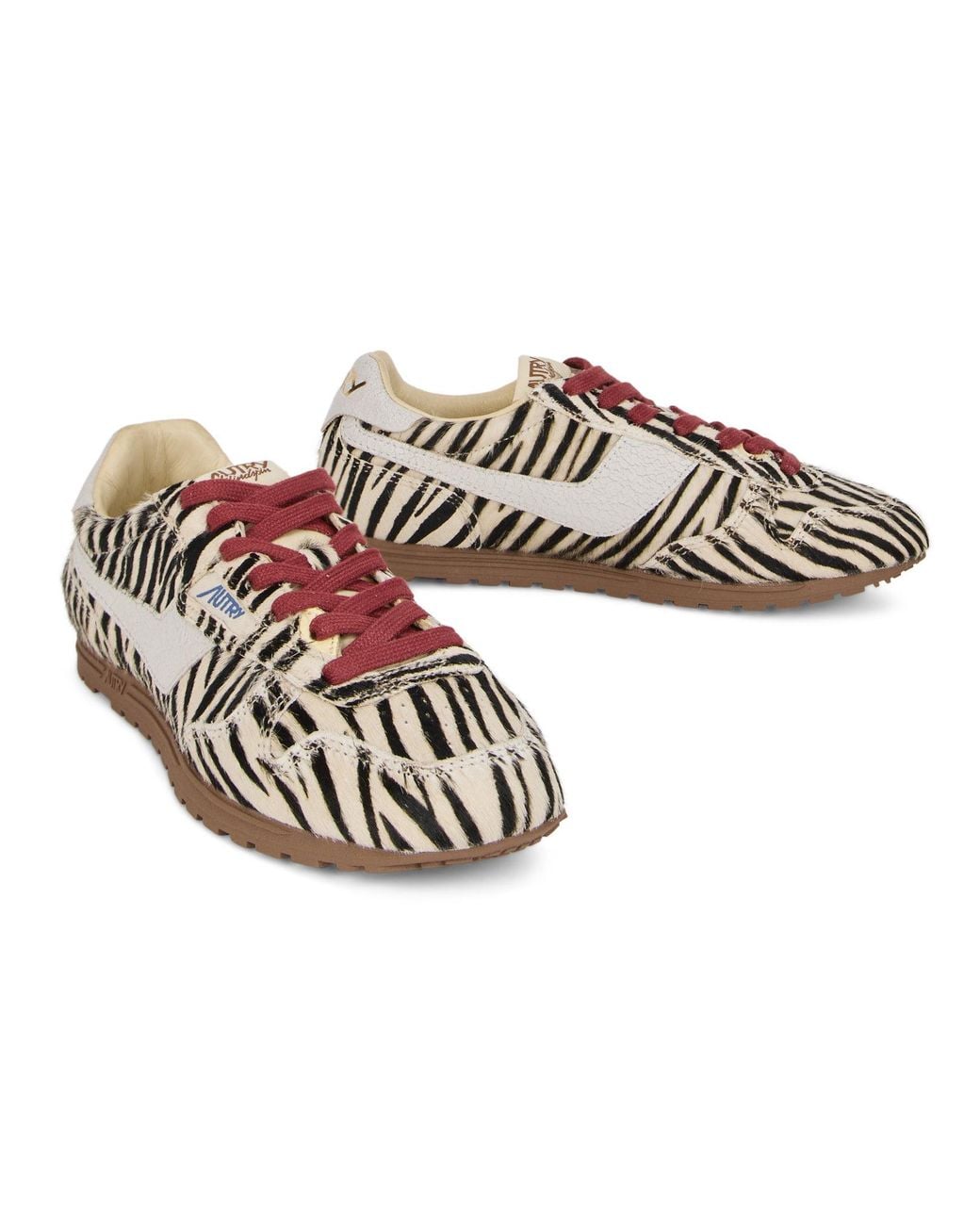 Autry White Striped Sneakers