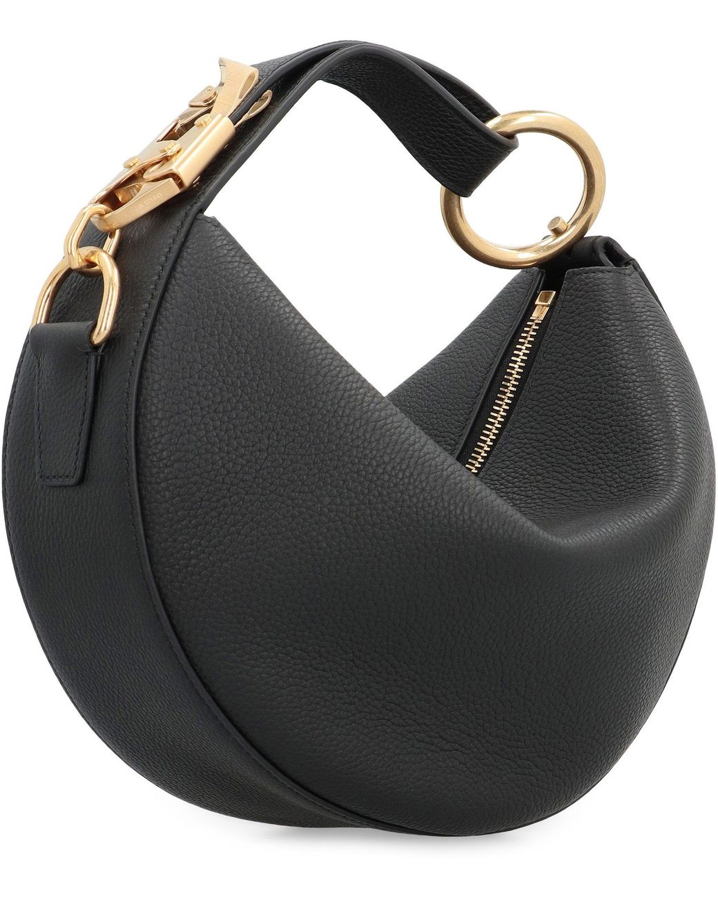 Burberry Black Knight Arc Mini Leather Shoulder Bag