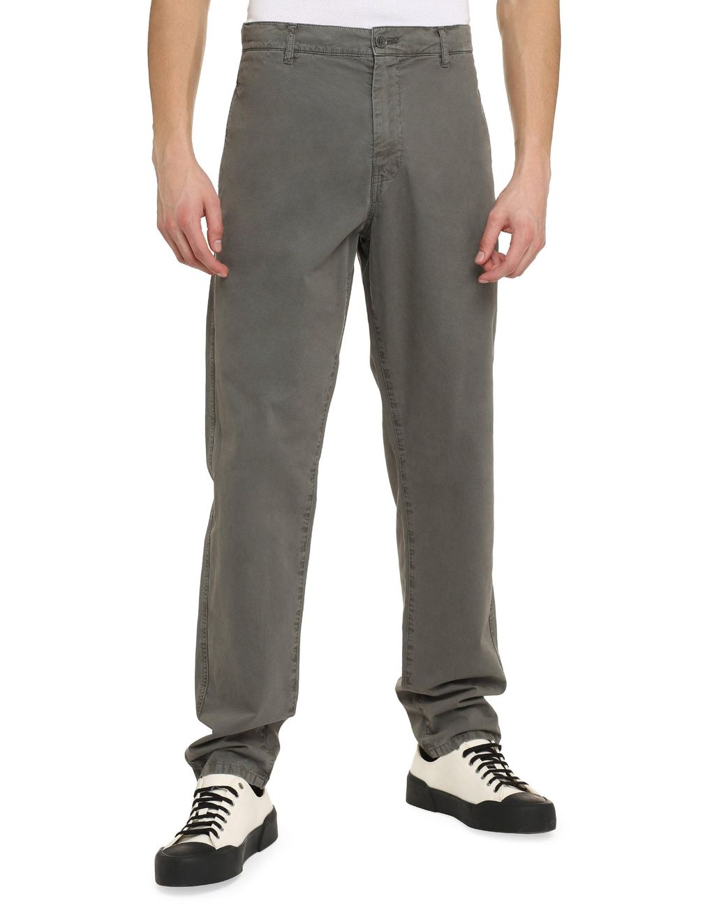 Aspesi Gray Cotton Trousers for men