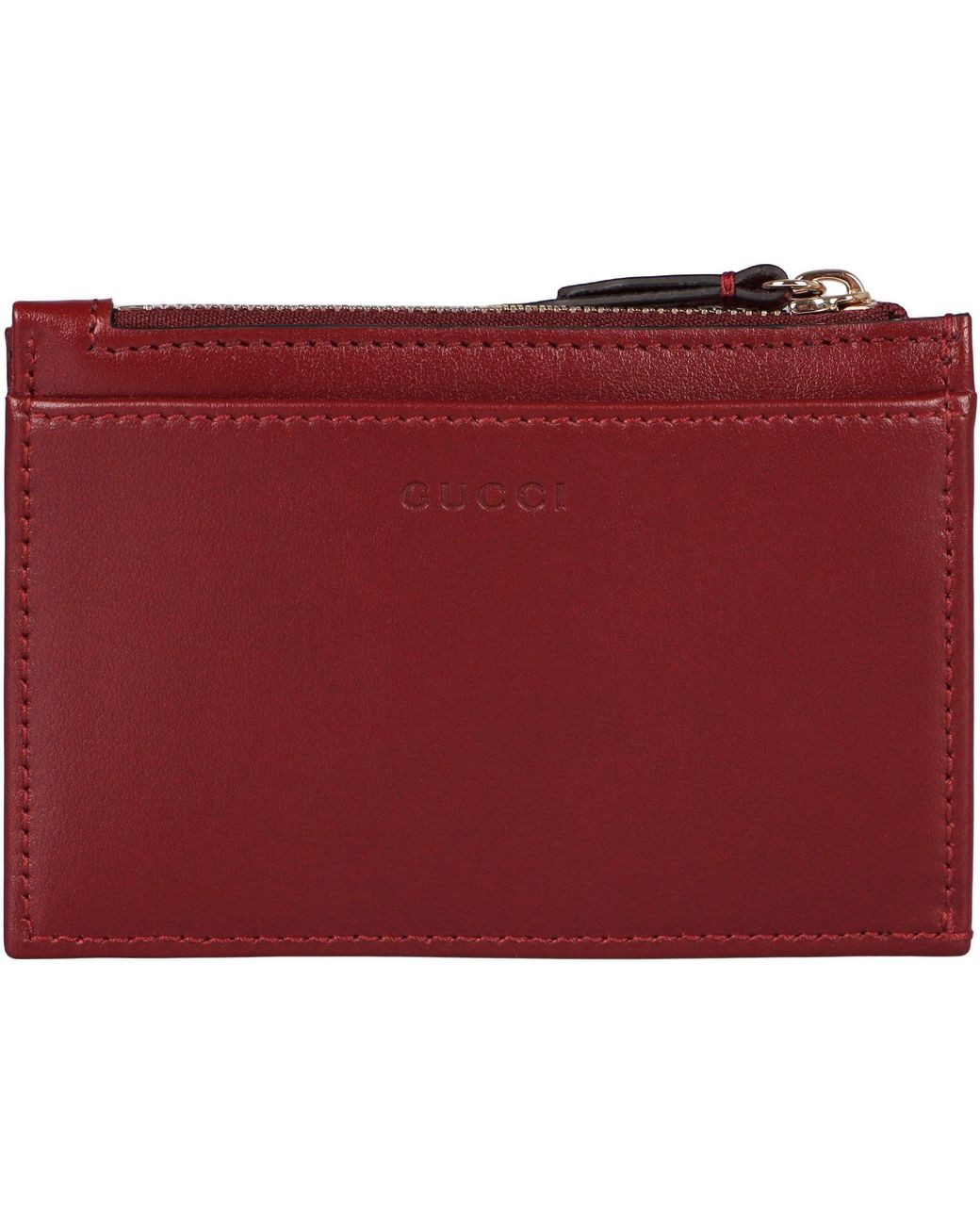 Gucci Red Leather Keyring