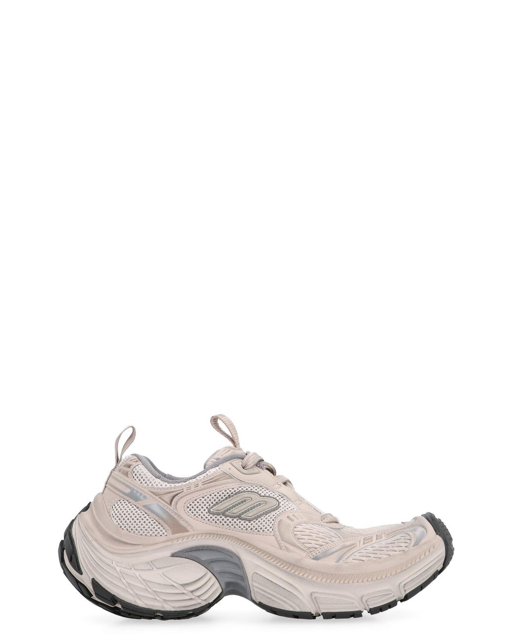 Balenciaga White Fabric Low-Top Sneakers Upper: Polyurethane Trainers