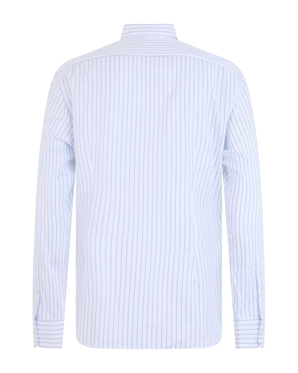 Slowear White Striped Long-Sleeve Cotton Shirt With Classic Collar for men
