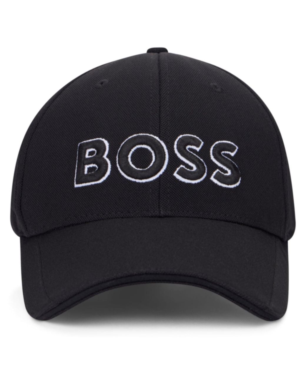 Boss Black Cap With Embroidered Logo for men