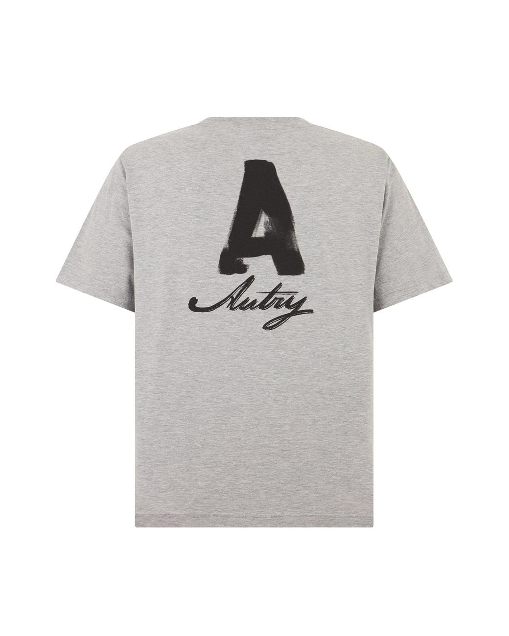 Autry Gray Cotton T-Shirt With Logo